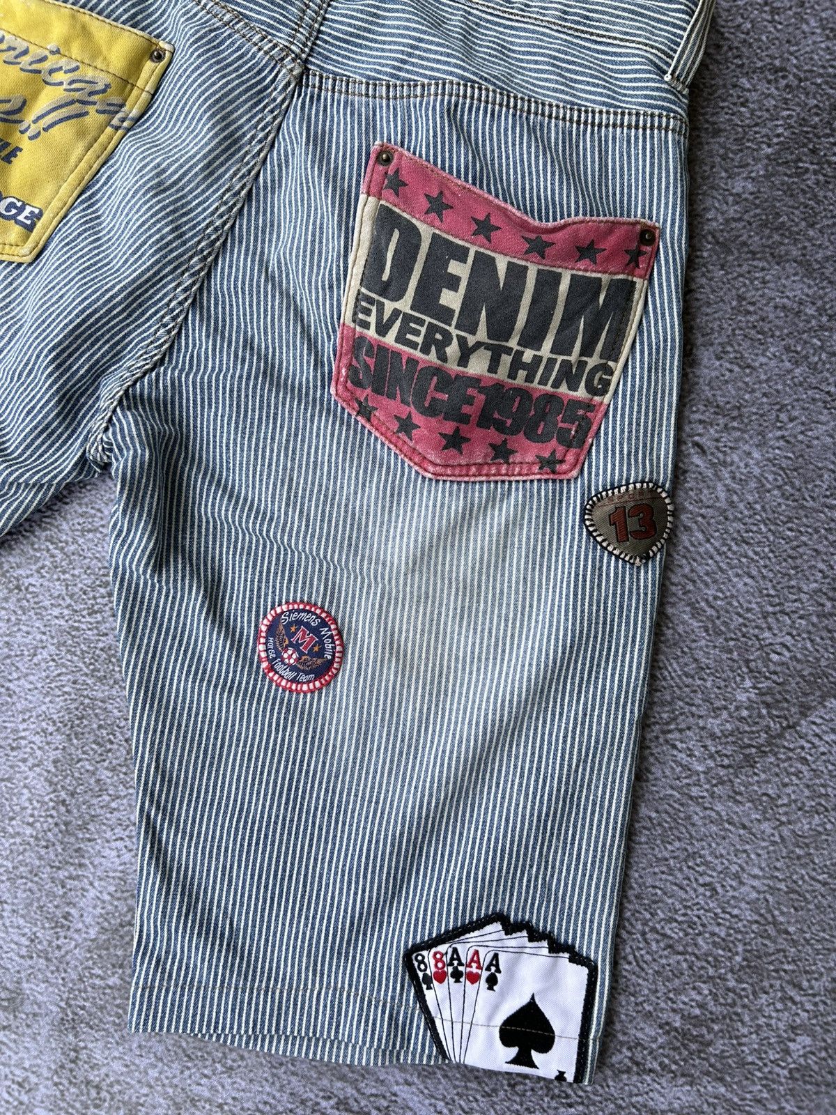 Japanese Brand Deminate short denim amereican flags Size US 30 / EU 46 - 6 Thumbnail