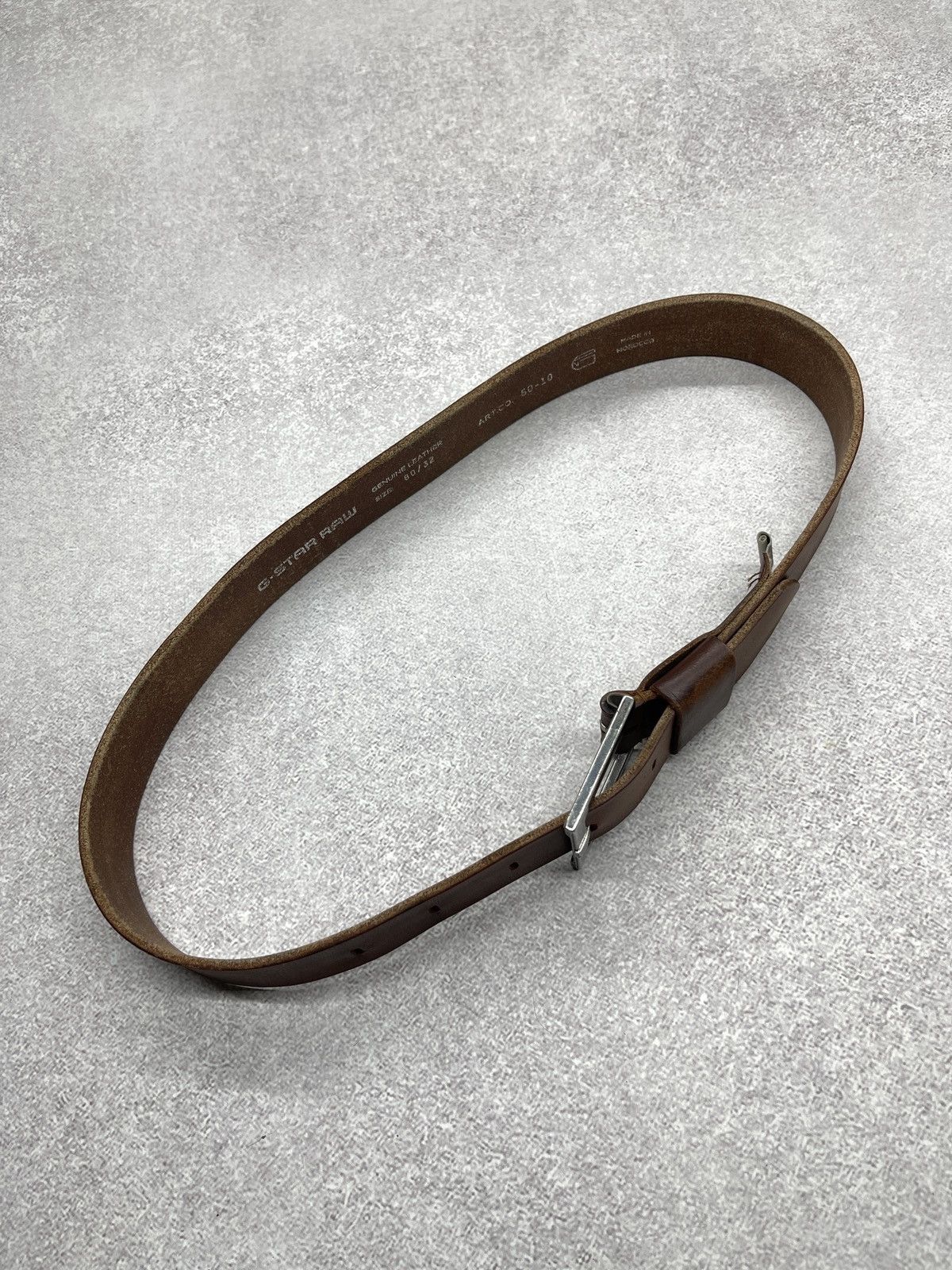 G-Star Mens G Star Raw Leather Belt Brown Size ONE SIZE - 3 Thumbnail