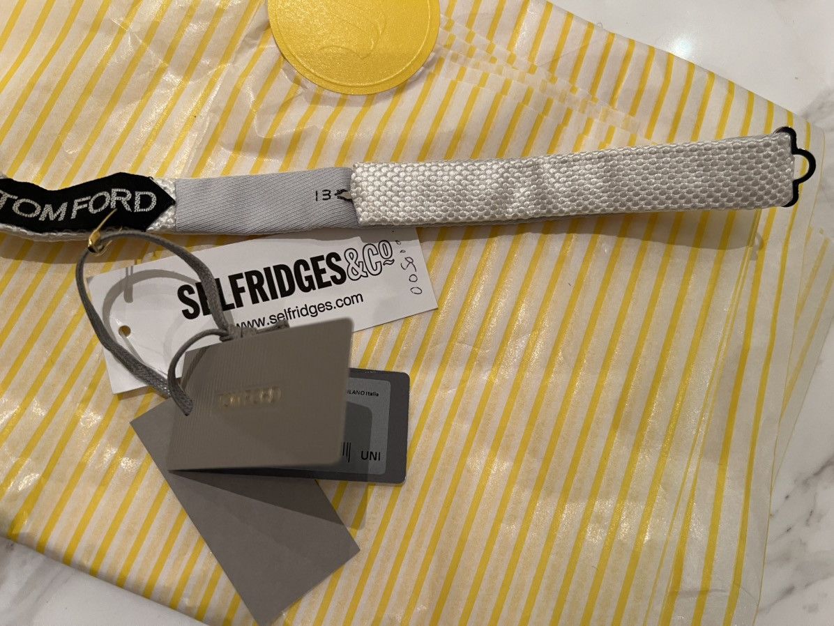 Tom Ford Tom Ford Polka Dot Bow Tie Men's Silk Made In Italy White Size ONE SIZE - 8 Thumbnail