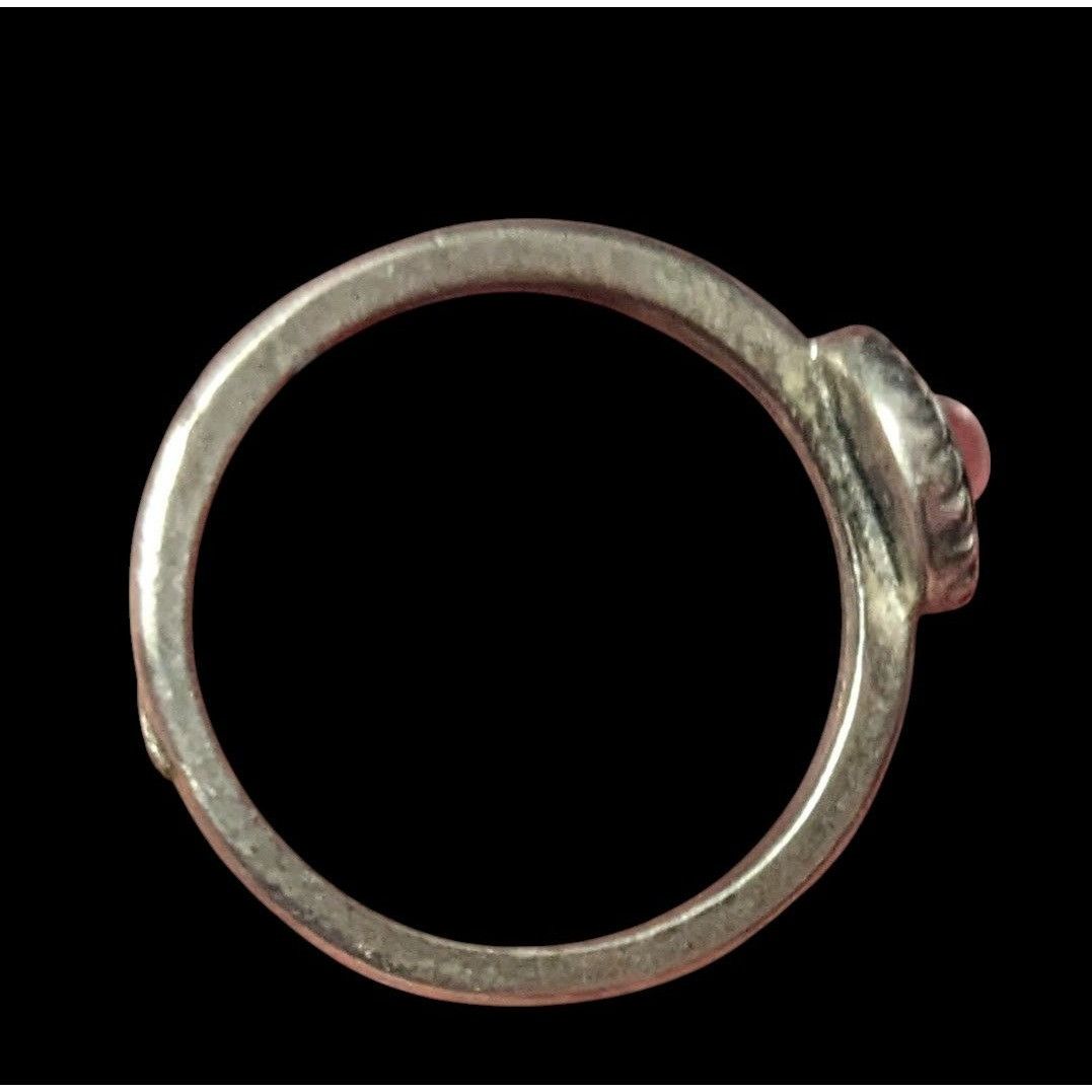 Other Minimalist Silver Tone Ring With Clear Cabochon Size 7 Size ONE SIZE - 4 Thumbnail