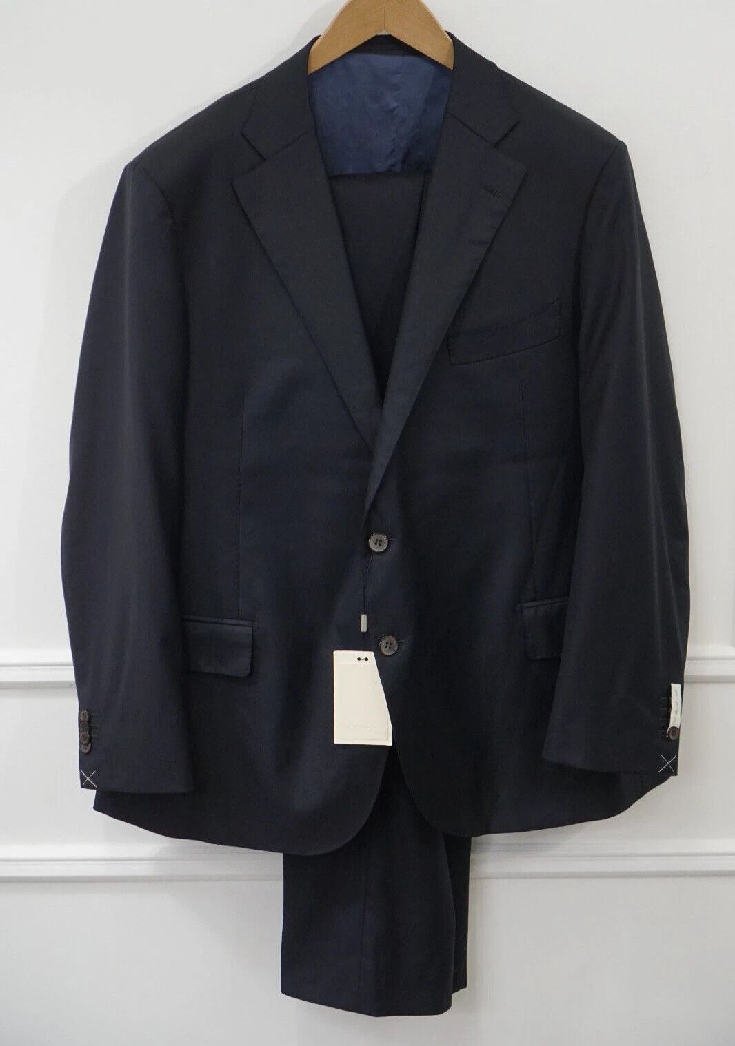 Suitsupply Men Suitsupply 3 Piece Suit Lazio Single Breasted Navy US54S Size 54R - 1 Thumbnail