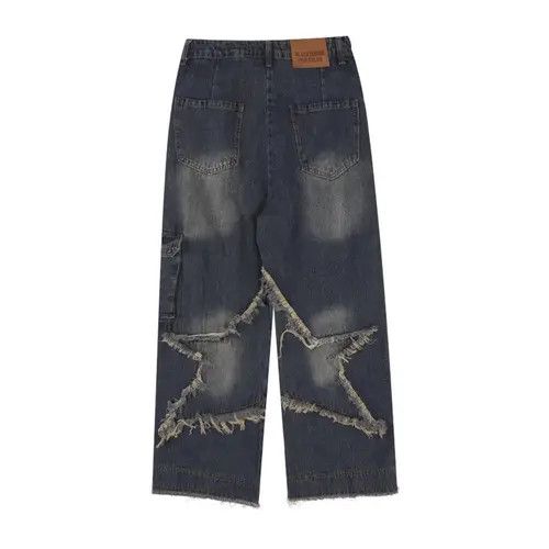Japanese Brand Kahara x Misao Sticking Pentagram straight star jeans Size US 32 / EU 48 - 2 Thumbnail