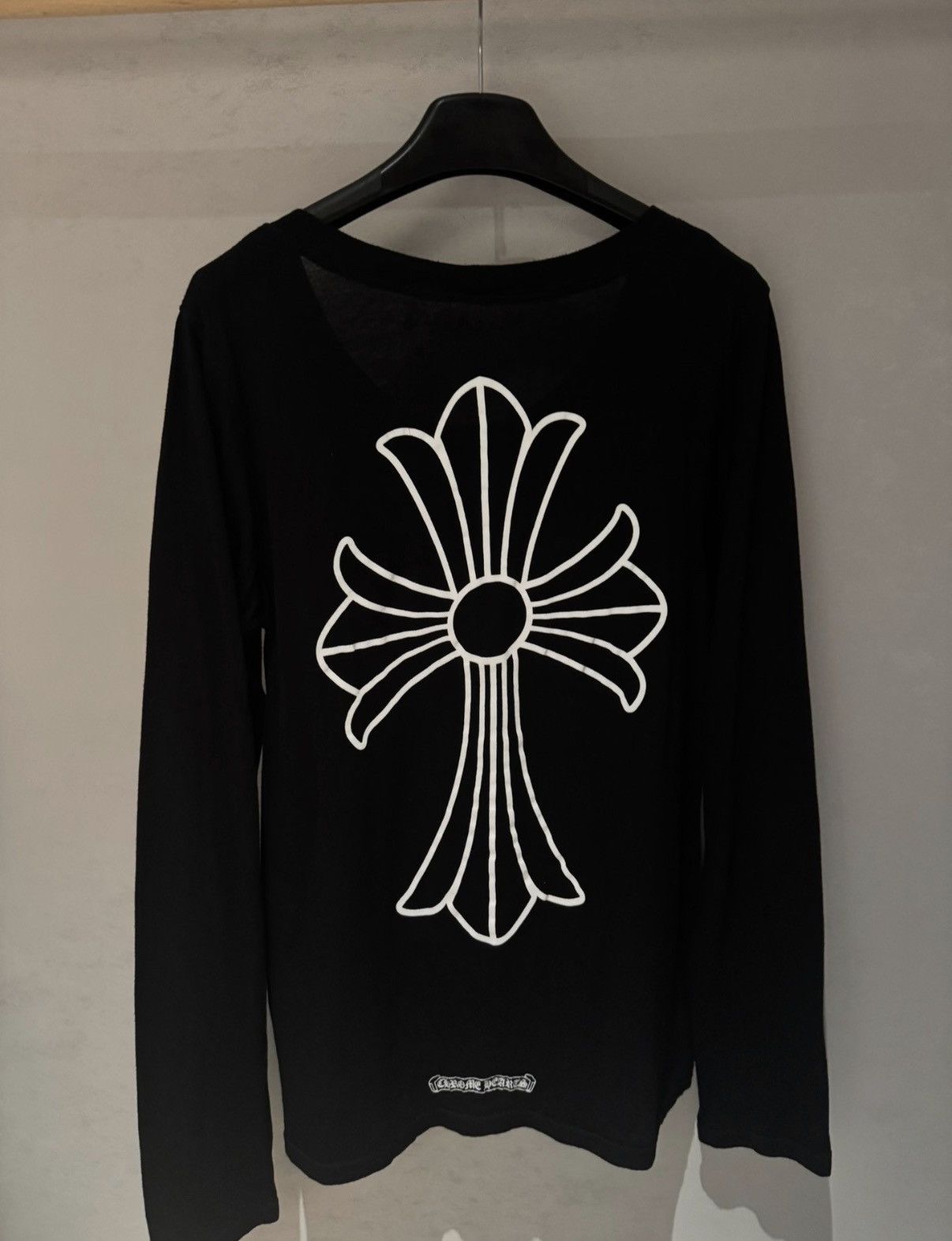 Chrome Hearts Sanskrit Sketch Oversized Cross Long-Sleeve