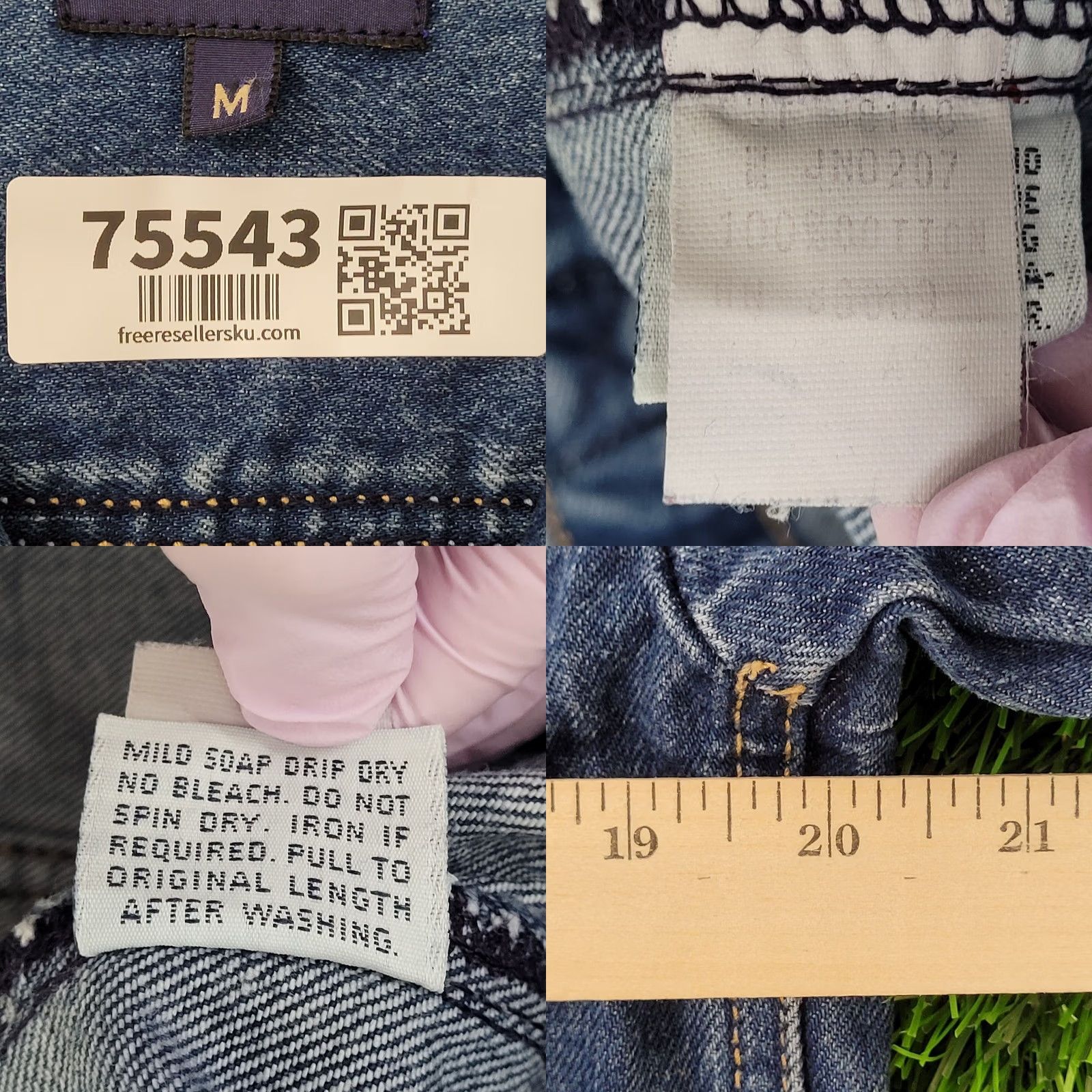 Calvin Klein VINTAGE Calvin-Klein Denim Jacket Womens Medium 20x24 Blue Denim Jacket 90s Casual Womens Medium Blue 90s Calvin Klein Jacket Size 4XL / US 24-26 - 8 Thumbnail