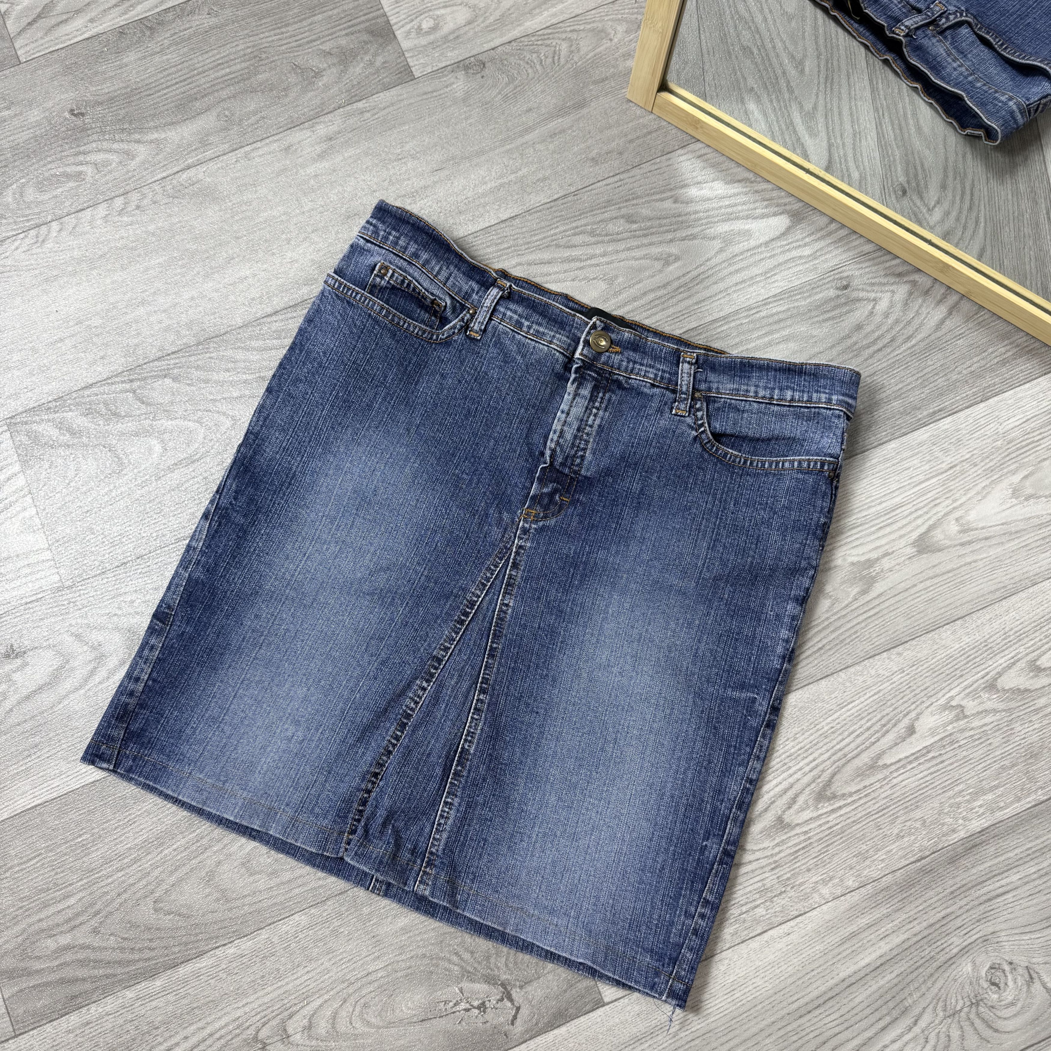 Just Cavalli Vintage Just Cavalli 90s Blue Denim Women's Midi Skirt Size 32" / US 10 / IT 46 - 5 Thumbnail