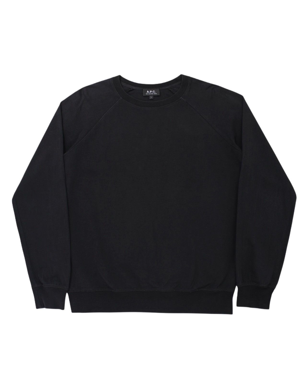 2017 A.P.C. RUE MADAME PARIS BLACK SWEATSHIRT