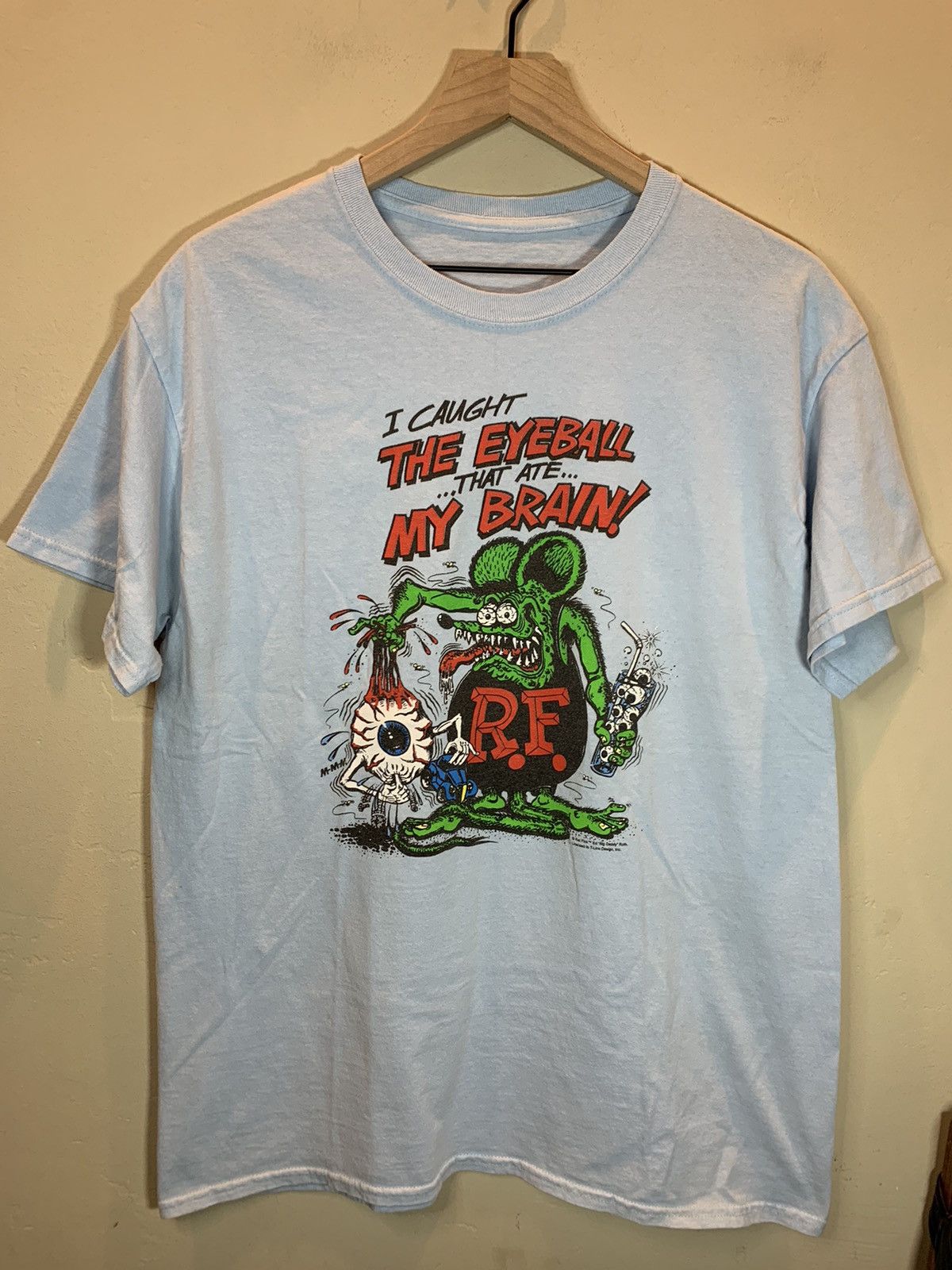 Vintage *RARE* Vintage Rat Fink The Eyeball That Ate My Brain Shirt Size US L / EU 52-54 / 3 - 1 Thumbnail