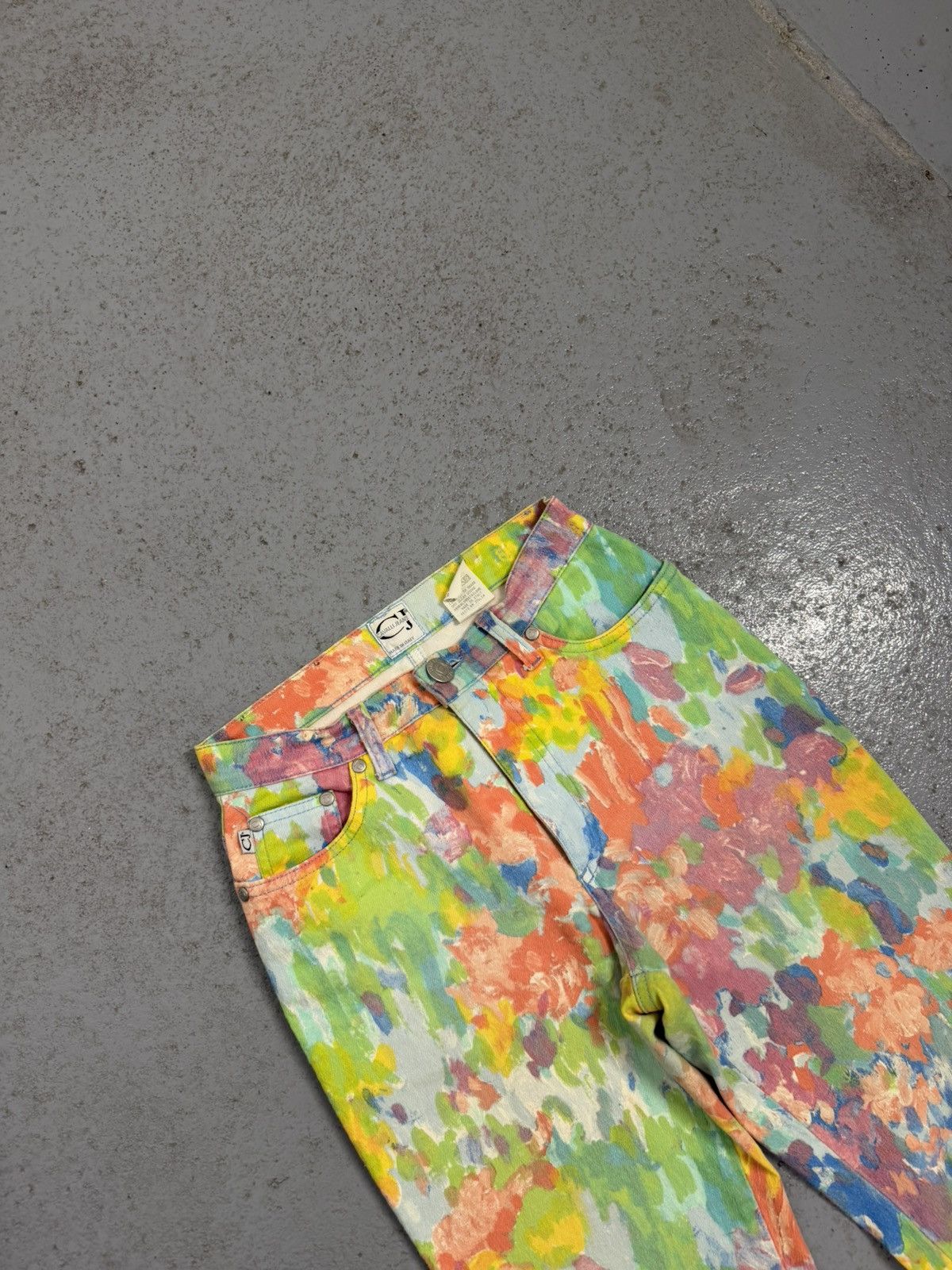 Just Cavalli Vintage Cavalli Jeans Rainbow Overprinted Jeans Size 27" / US 4 / IT 40 - 4 Thumbnail