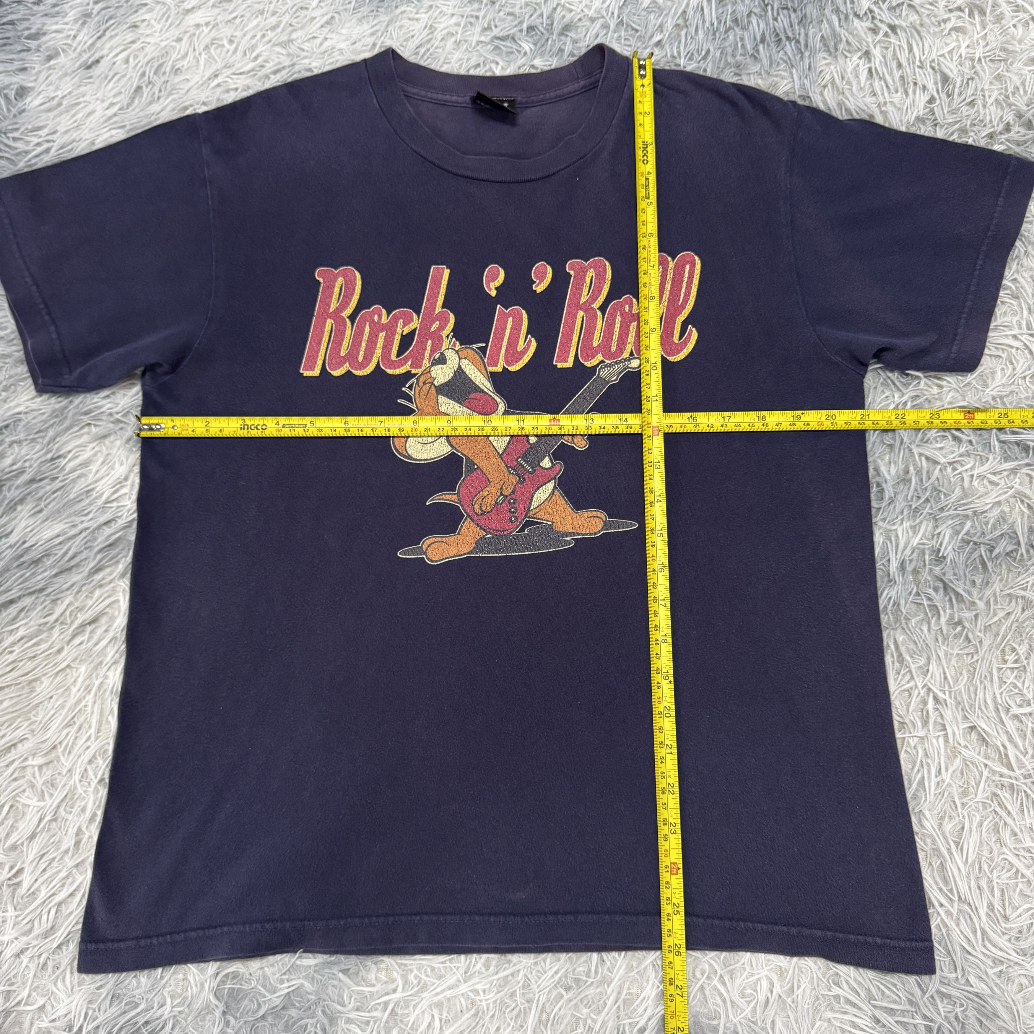Vintage Sunfaded Tom and Jerry "Rock 'n' Roll" Tshirt Size US M / EU 48-50 / 2 - 6 Thumbnail