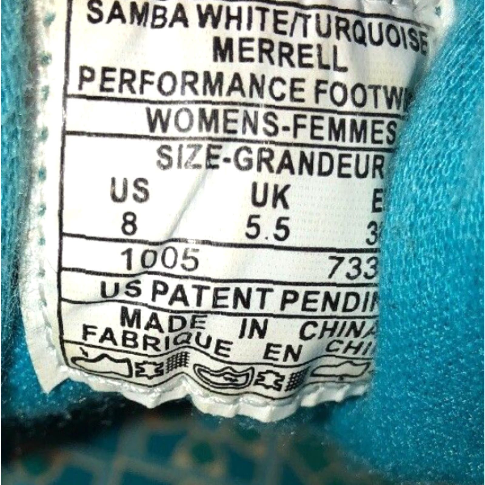 Merrell MERRELL Samba Walking Sneakers Oxford Womens Size 8 Turquoise White Athletic Fashion Size US 8 / IT 38 - 6 Thumbnail