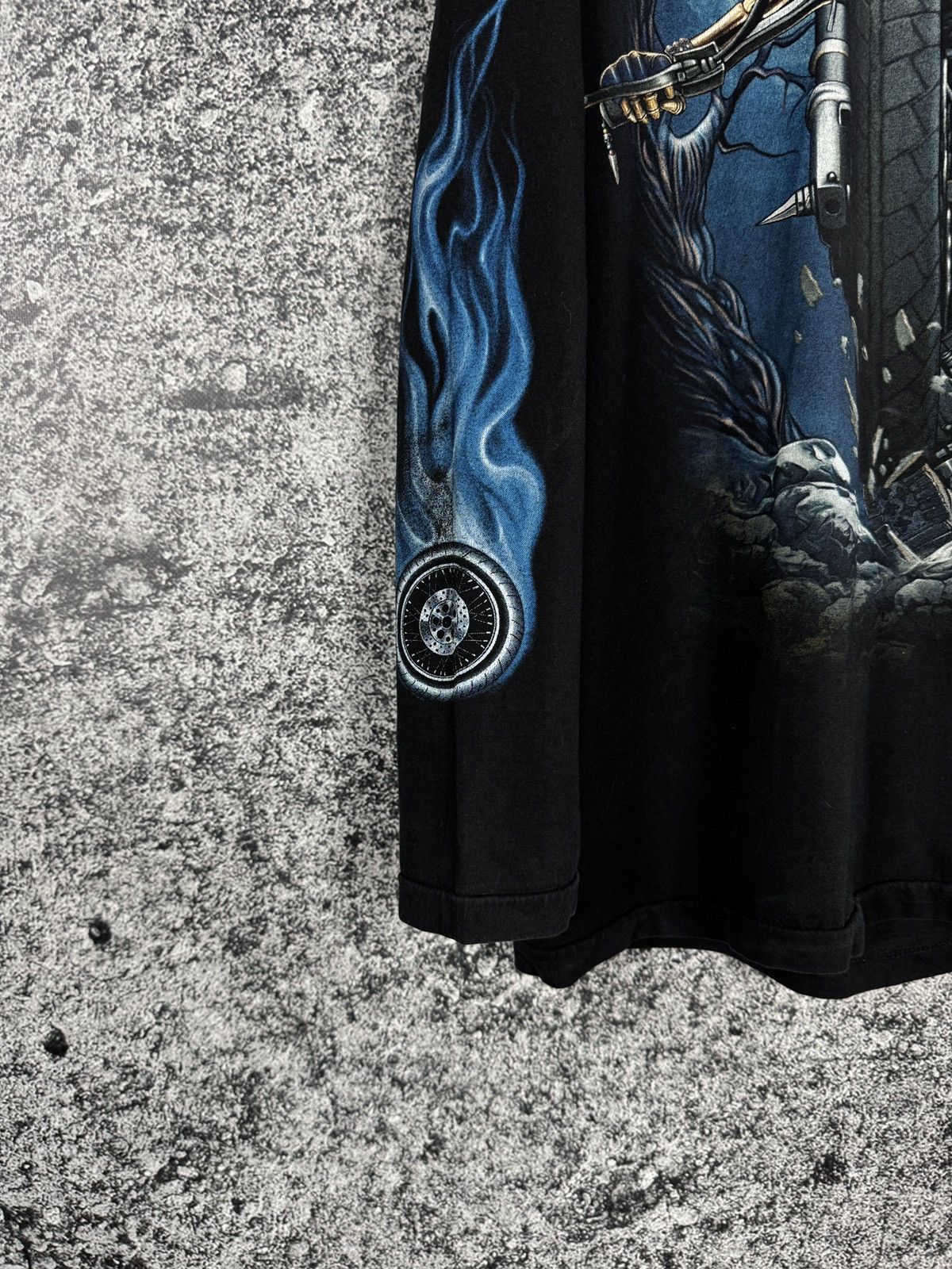 Vintage Rock Eagle Long Sleeve Tee Vintage Skeleton Motorcycle XL Size US XL / EU 56 / 4 - 5 Thumbnail