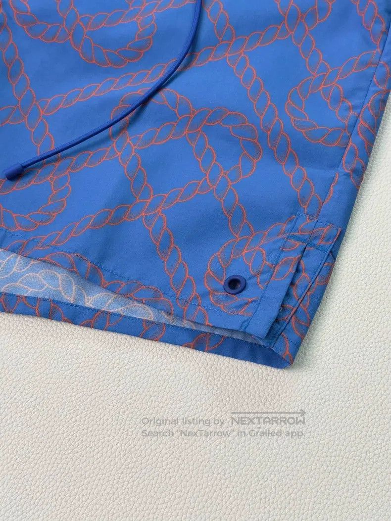 Hermes Hermes Women's blue rope knot heart print drawstring short Size 24" / US 00 / IT 34 - 5 Thumbnail
