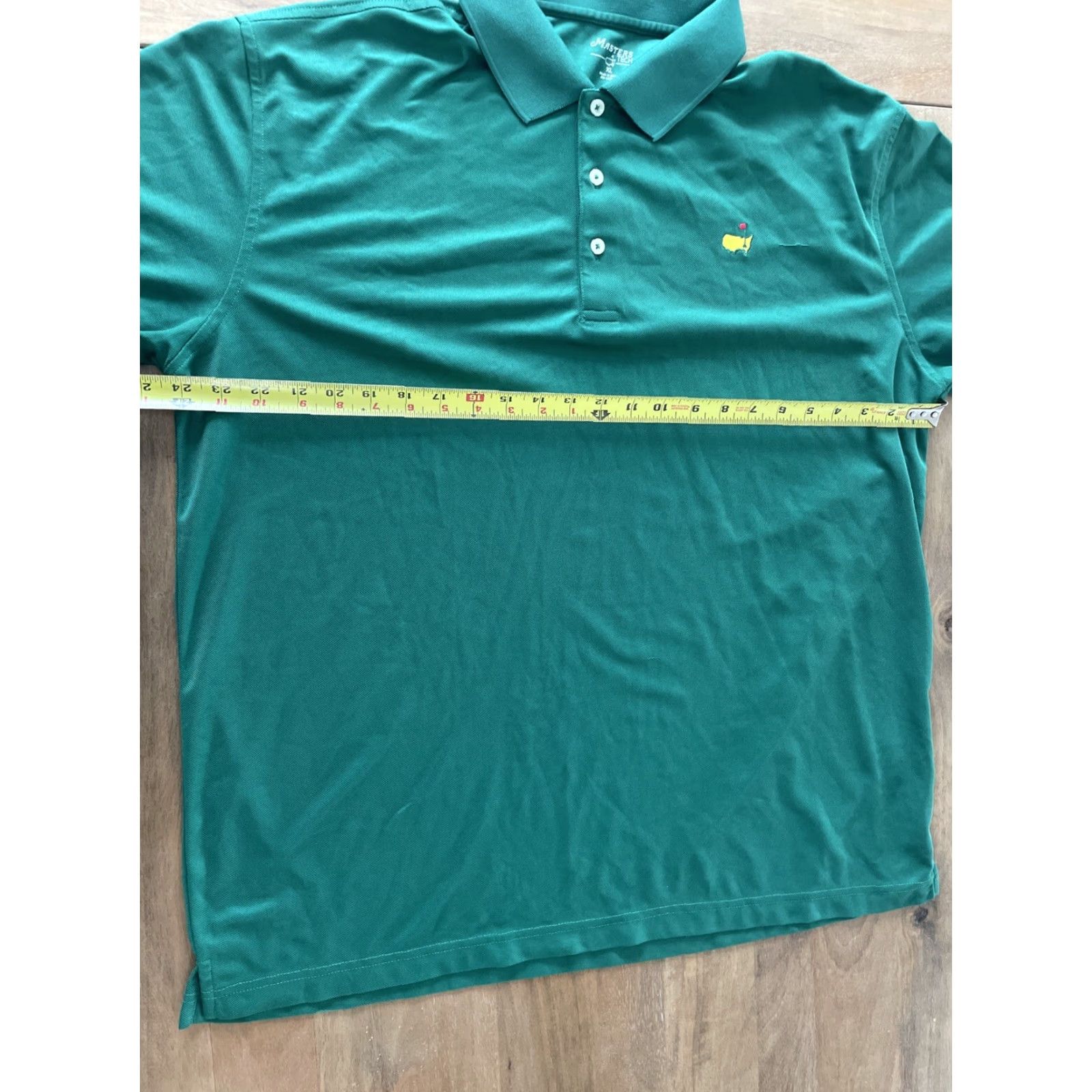 Vintage Masters Tech Polo Shirt Mens XL Green Performance Knit Augusta Golf Flag Preppy Size US XL / EU 56 / 4 - 5 Thumbnail