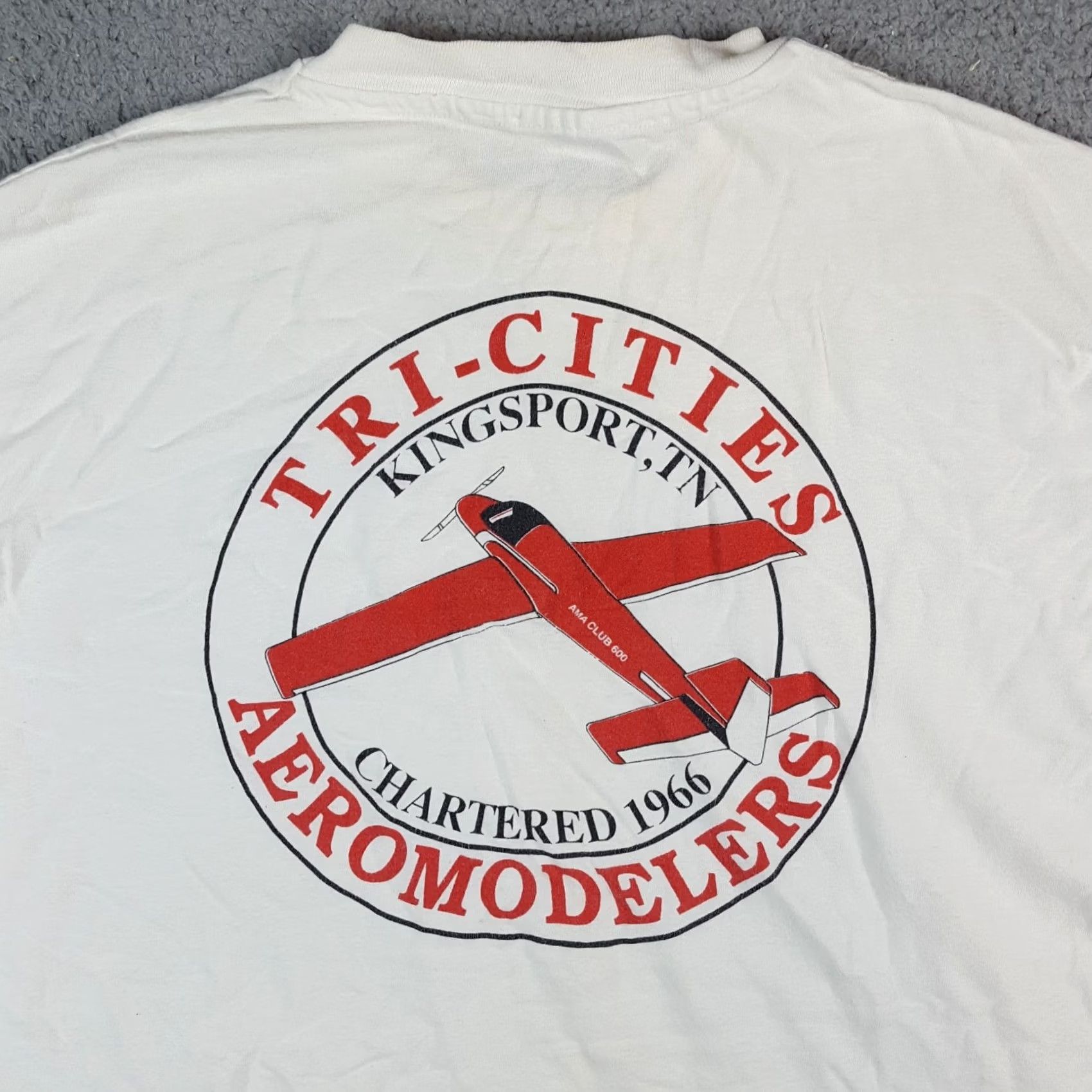 Hanes Vintage Hanes T-Shirt Aeromodelers Airport Model Plane XL White 90s Mens Shirt 90s, Outdoor, Retro, Y2K, Vintage, Airplane, Aero Shirts Size US XL / EU 56 / 4 - 2 Thumbnail