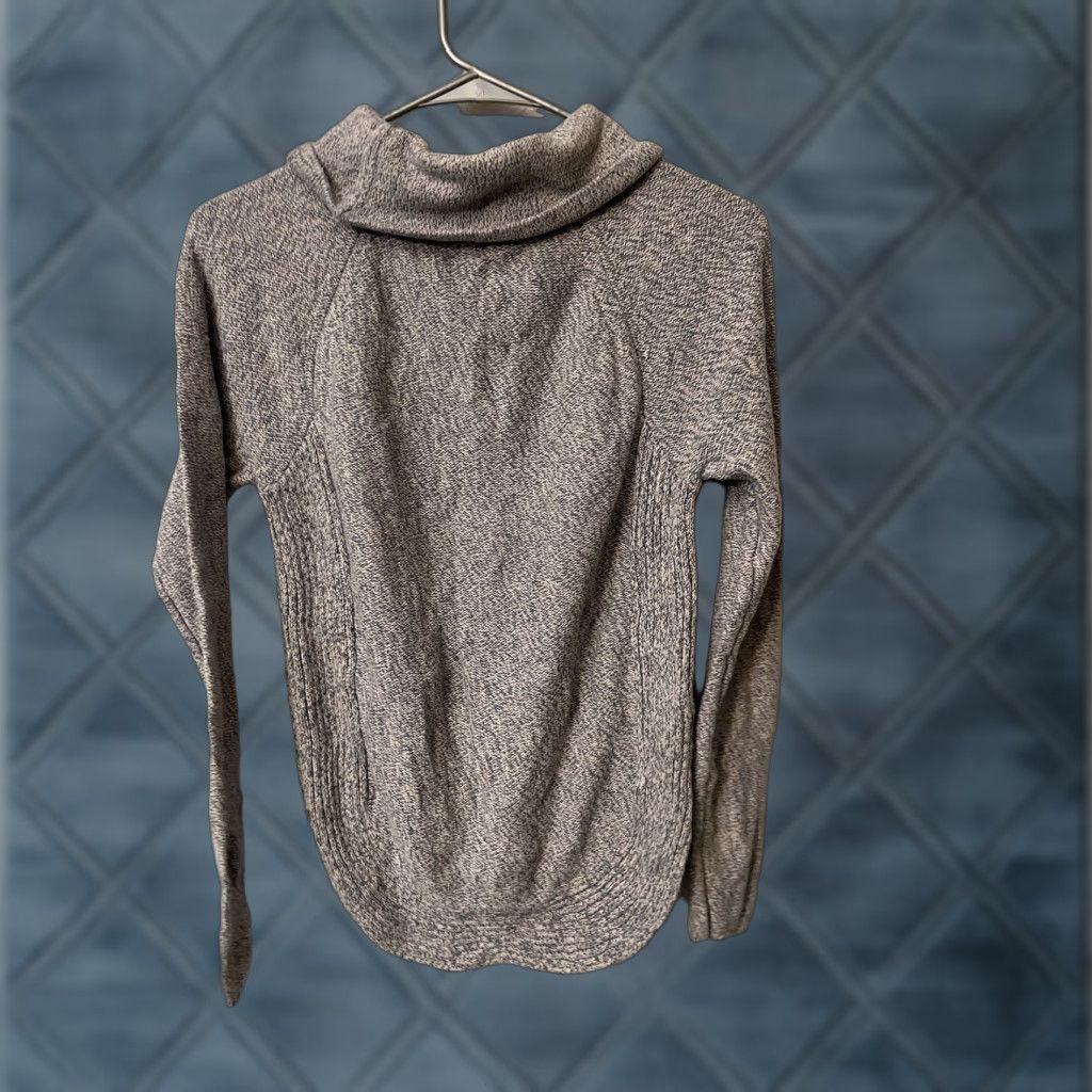 Loft LOFT Gray Women Long Sleeve Tunic Sweater XS Cowl Neck Knit Solid Size XS / US 0-2 / IT 36-38 - 1 Thumbnail