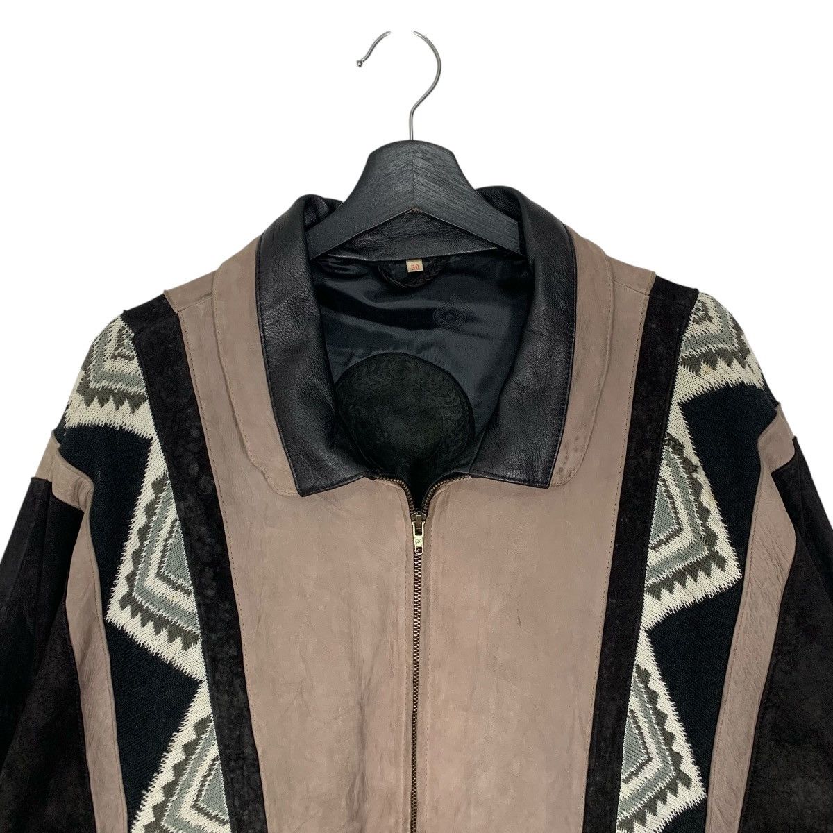 Vintage Vintage AMGE Made In Spain Outdoor Streetwear Leather Jaket Size US L / EU 52-54 / 3 - 3 Thumbnail