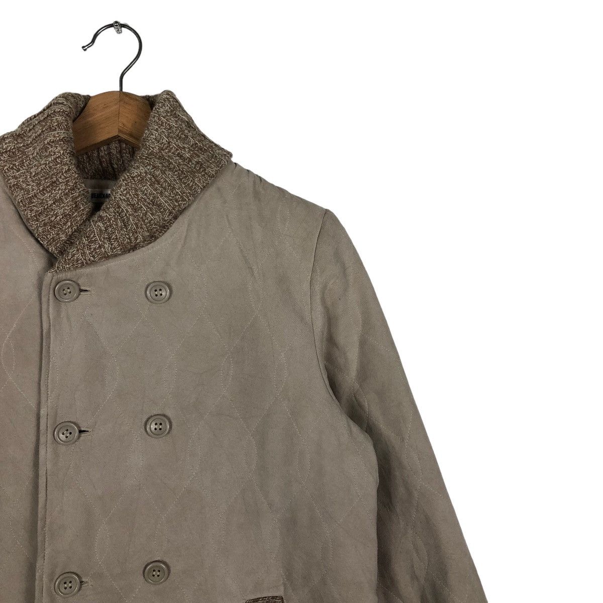 Japanese Brand 🔥Beaux-Arts Quilted Jacket Mink Fur Collar Size US L / EU 52-54 / 3 - 6 Thumbnail
