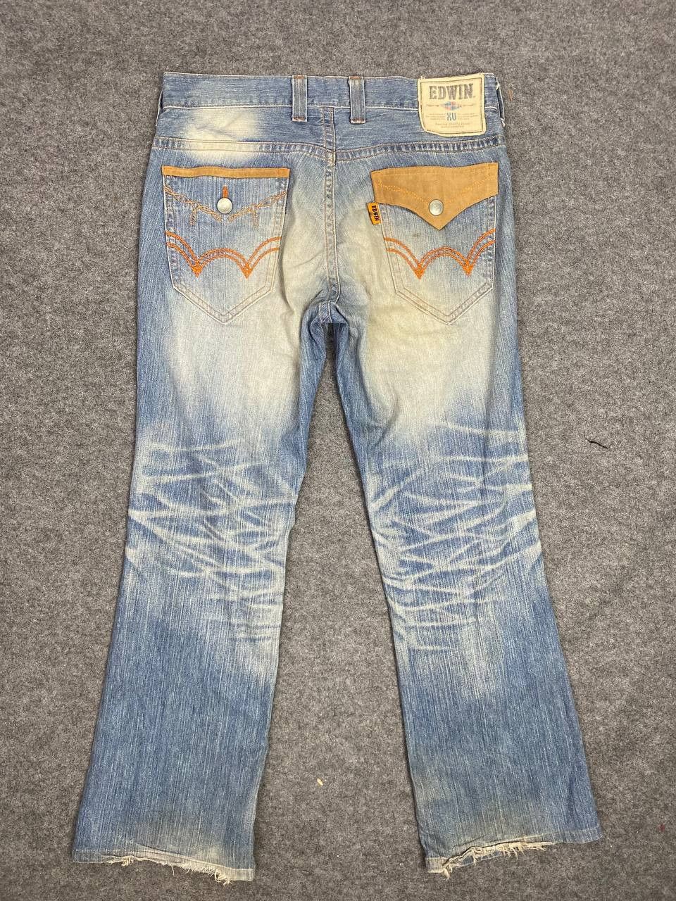 Edwin vintage edwin xv faded design bootcut flare denim Size US 38 / EU 54 - 2 Thumbnail
