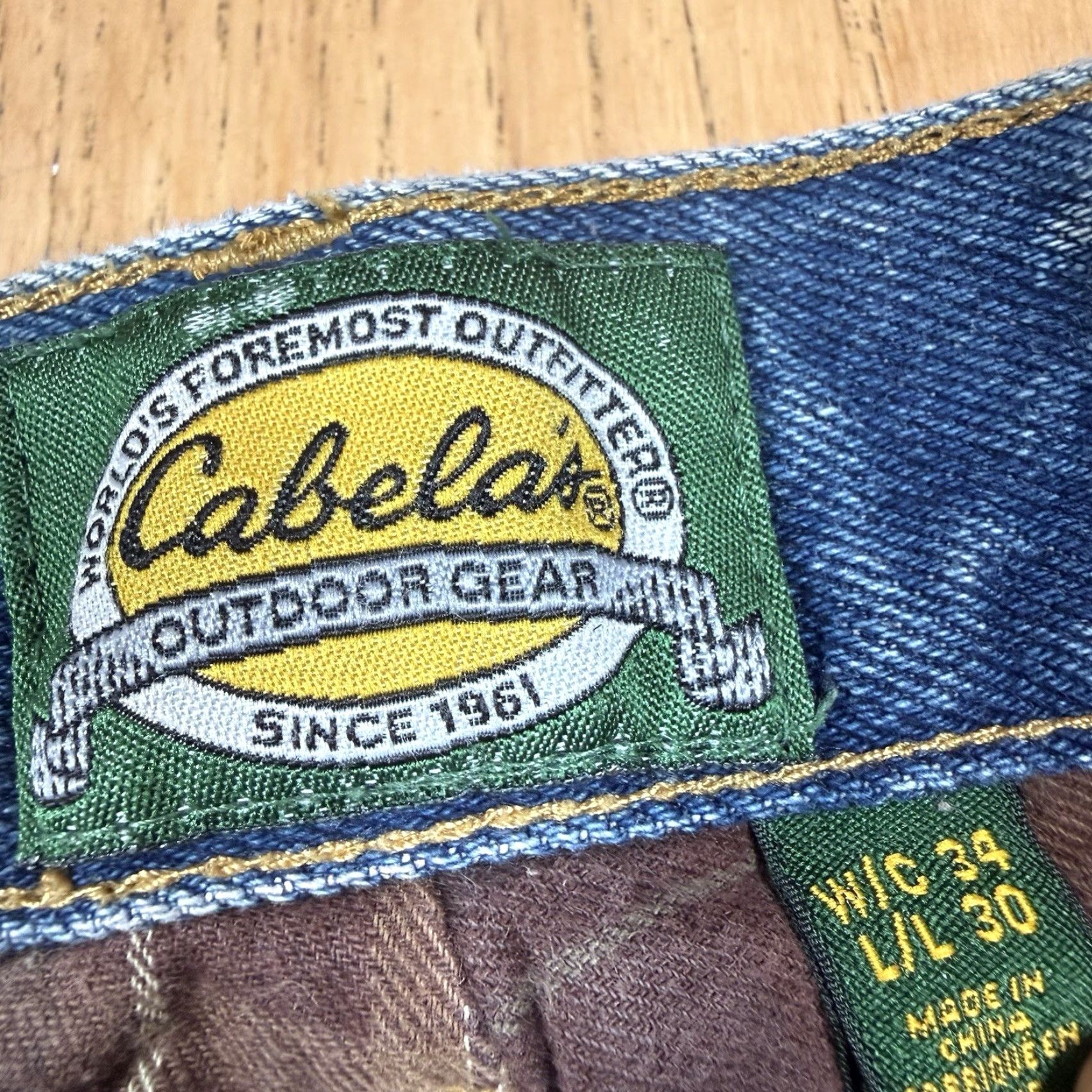 Vintage VINTAGE Cabela's Jeans Flannel Lined Blue Insulated 32x30 Mens Work Hunting Straight Jeans Size US 32 / EU 48 - 3 Thumbnail