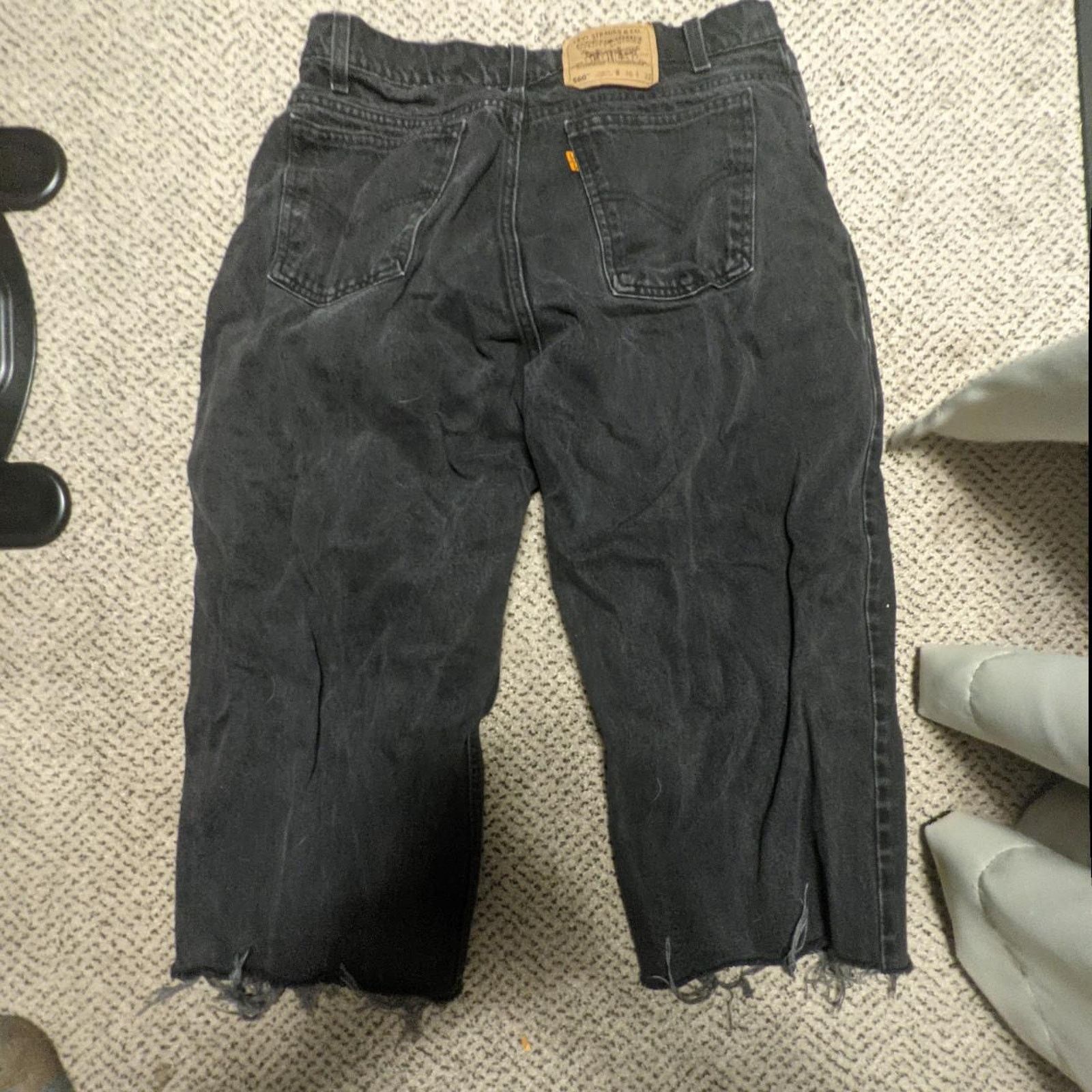 Levi's Levis 560 Black Denim Jeans Size US 36 / EU 52 - 2 Thumbnail