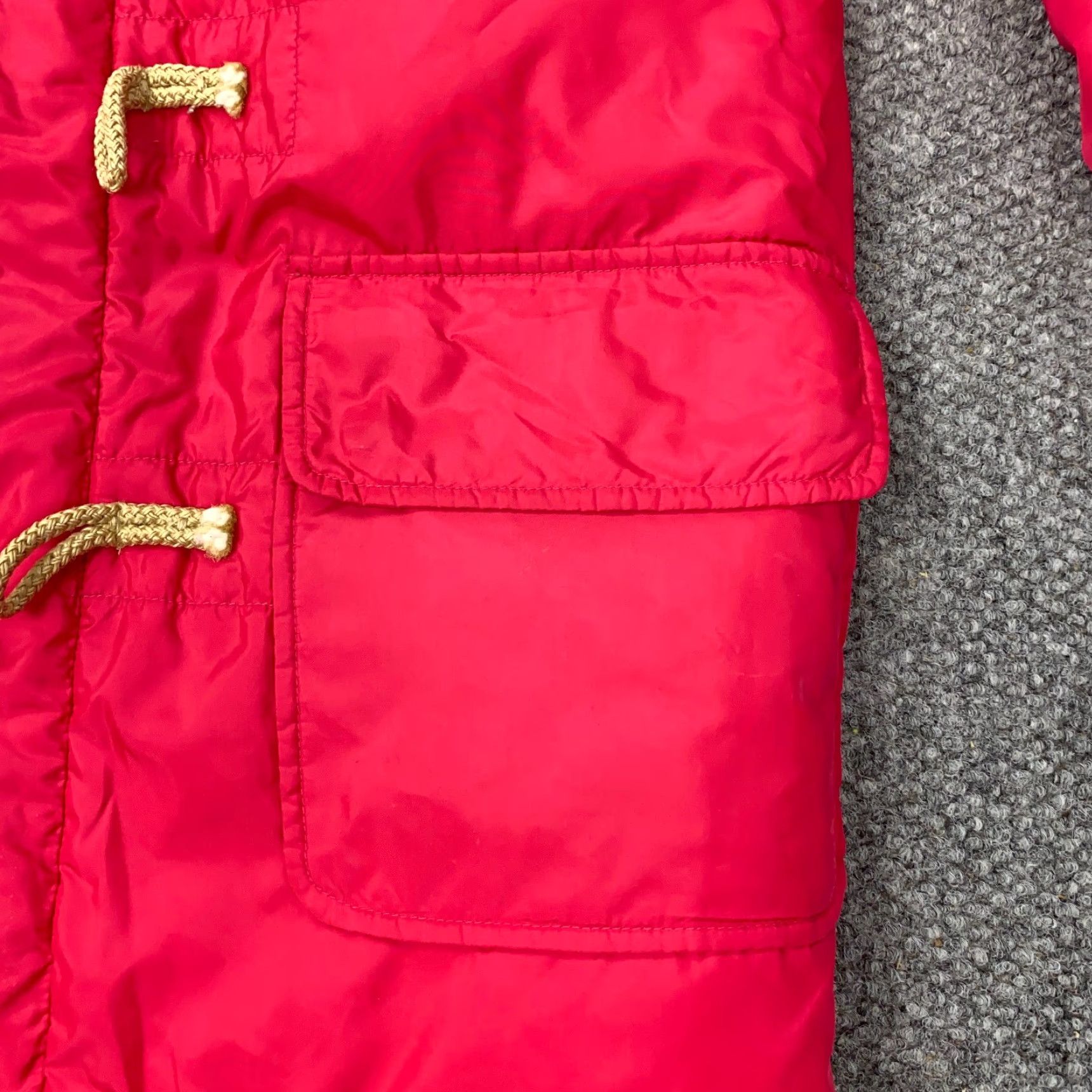 Ralph Lauren VINTAGE Ralph Lauren Sport Jacket Womens Parka Down Berry Floral Pink VTG Winter Coat Toggle Buttons Hooded Full Zip Insulated Windproof Pockets Size S / US 4 / IT 40 - 4 Thumbnail