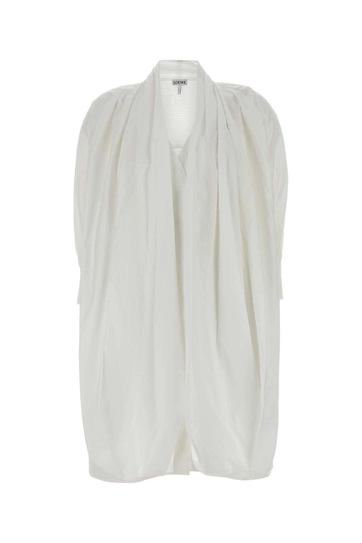 Loewe White Poplin Dress Size S / US 4 / IT 40 - 1 Thumbnail