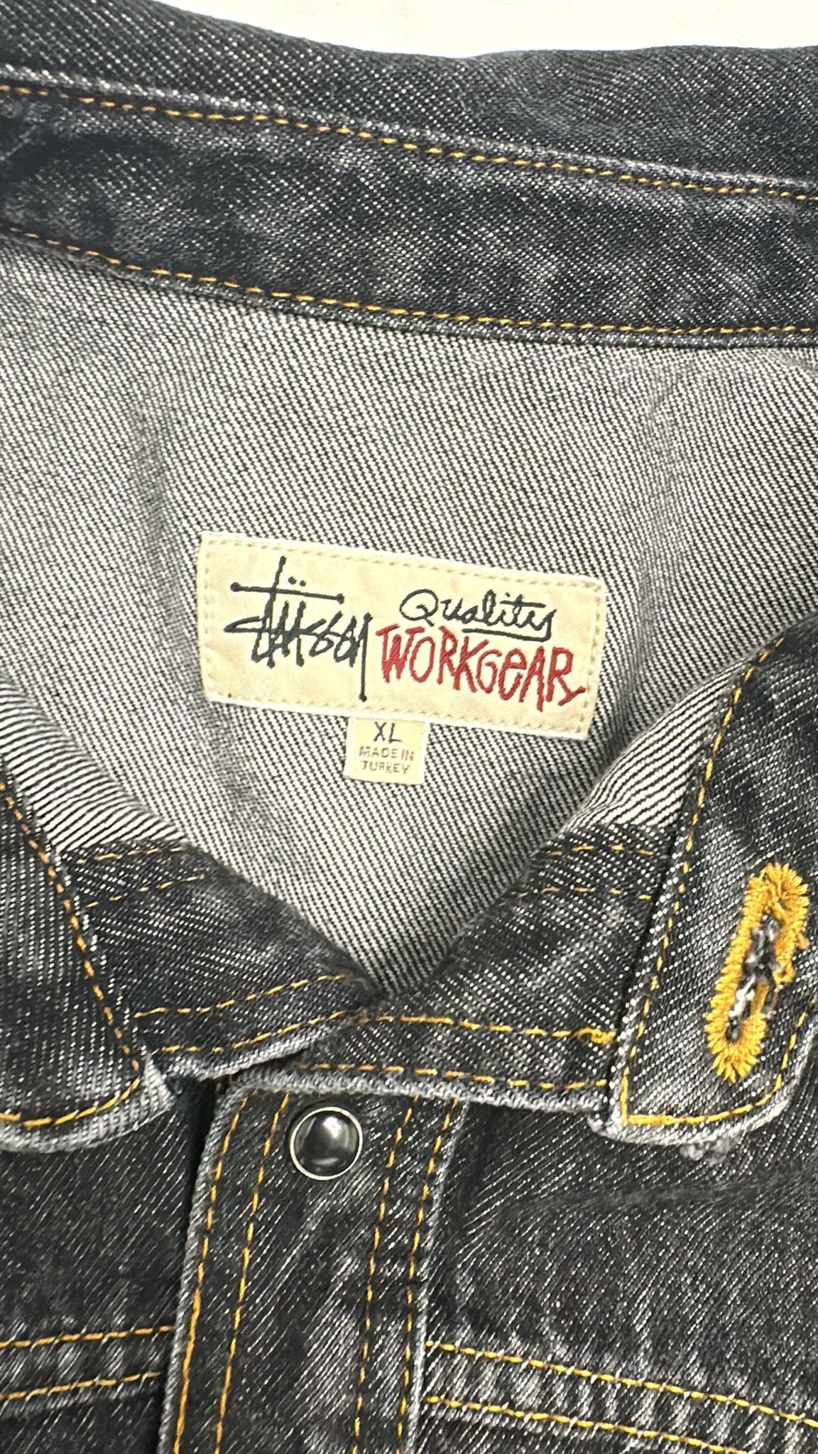 Stussy × Vintage Stüssy FW22 Western Denim Shirt Washed Black XLarge Size US XL / EU 56 / 4 - 9 Thumbnail
