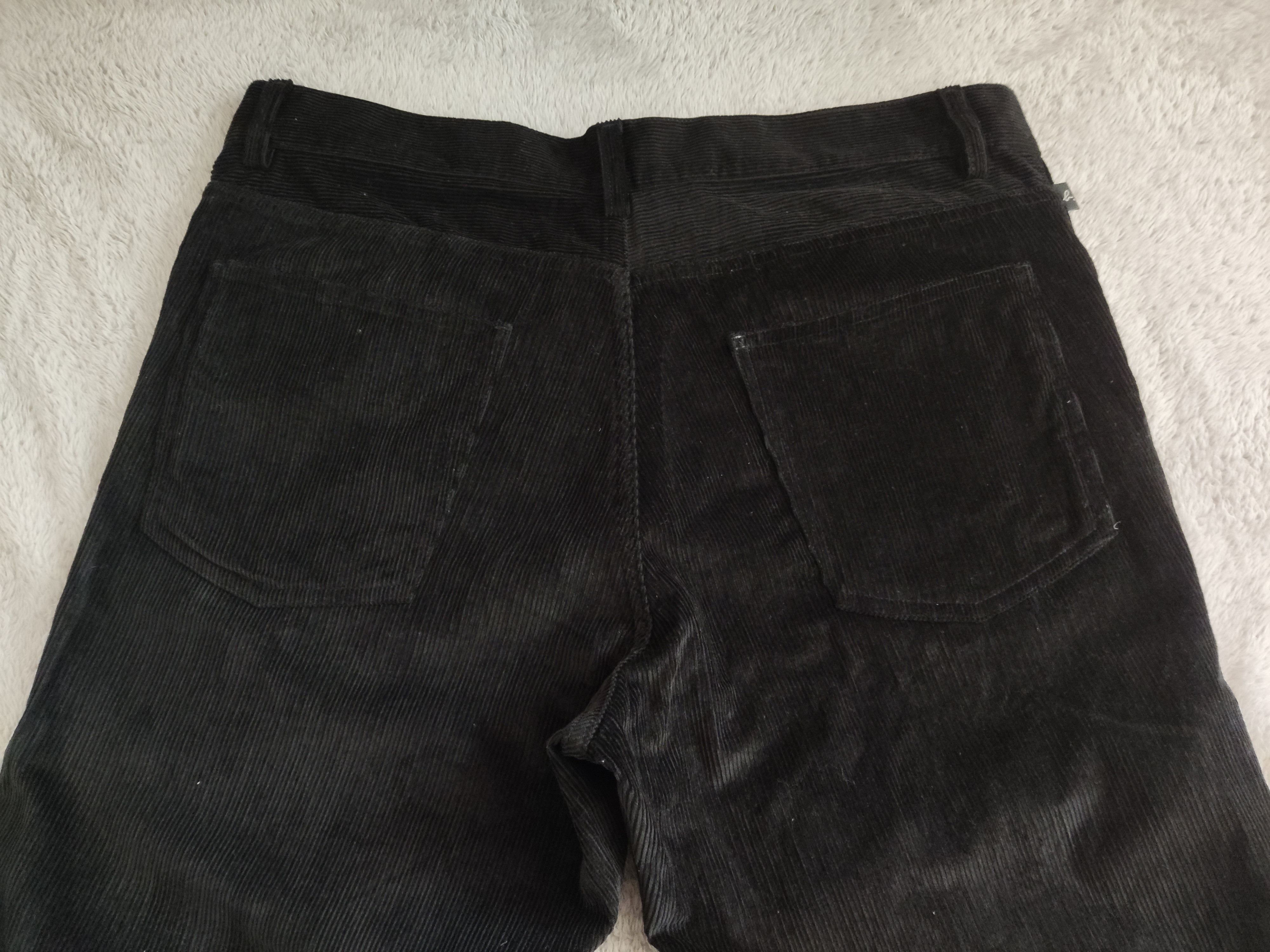 agnes b. agnès b. Black Corduroy Pants | French designer– Slim Fit Size US 35 - 8 Thumbnail