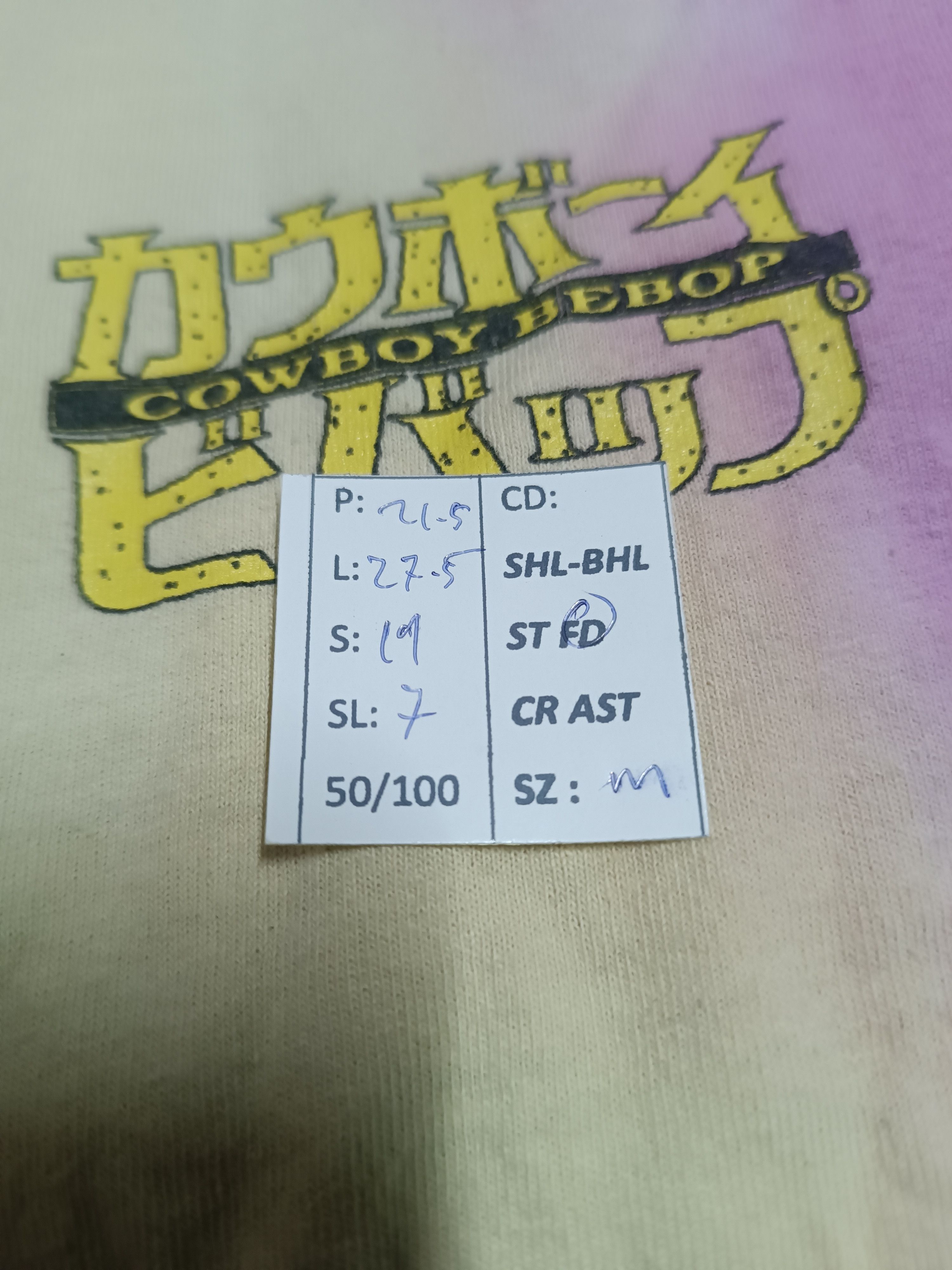 Anime VINTAGE COWBOY BEBOP TIE DYE ANIME TEE akira ghost in shell Size US M / EU 48-50 / 2 - 18 Thumbnail