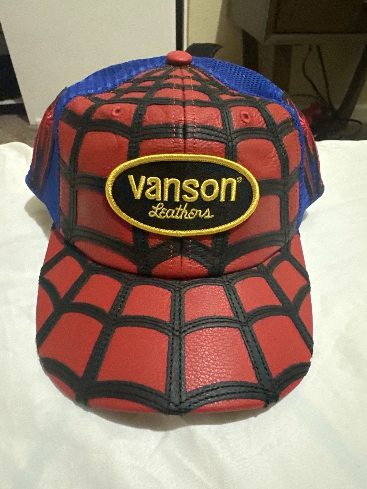 Supreme × Vanson Leathers Supreme Spiderman Vanson Hat | Grailed