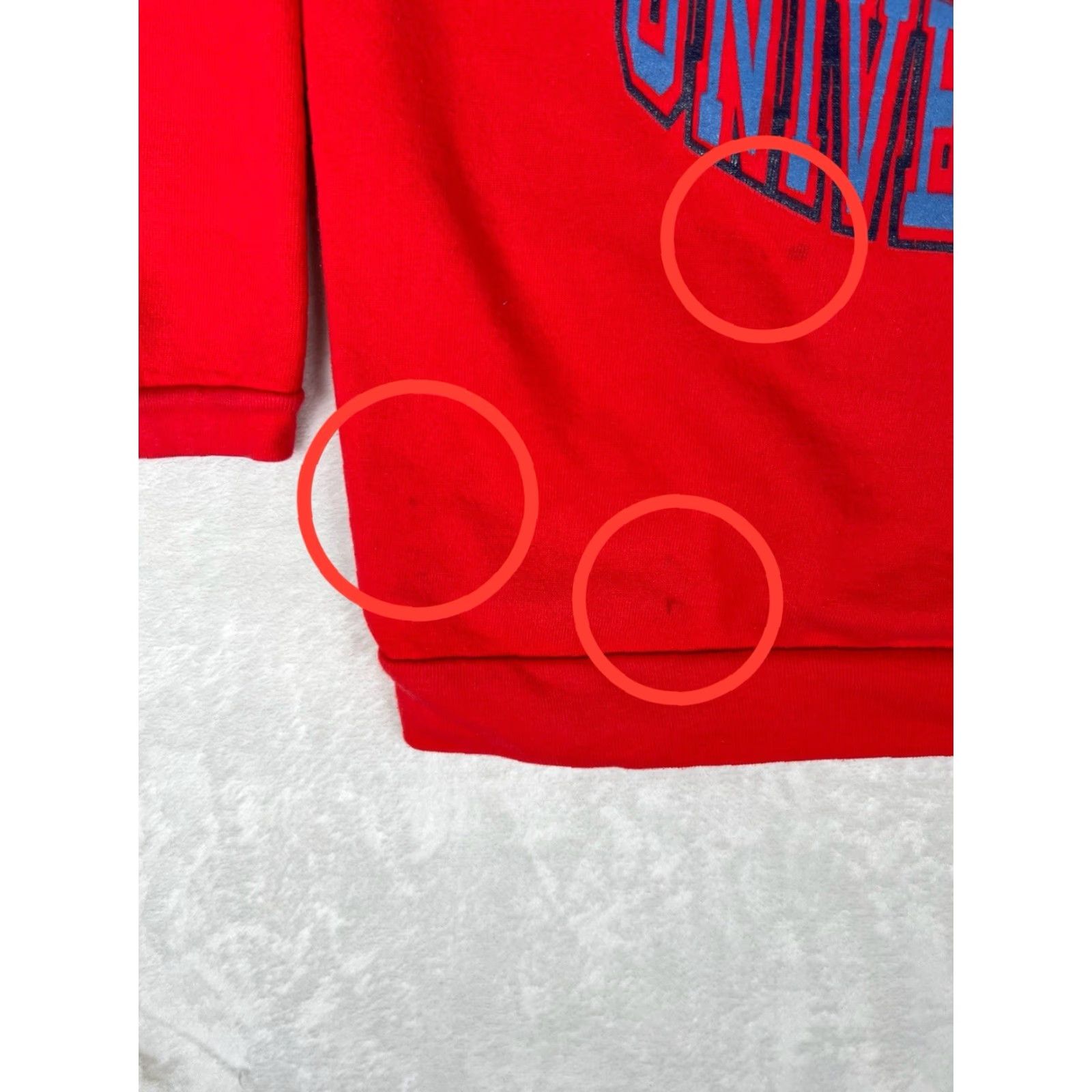 Guess VINTAGE GUESS Sweatshirt Crewneck Women’s M Red Cotton Logo 90s USA School Graphic Print Pullover Knits Size M / US 6-8 / IT 42-44 - 5 Thumbnail