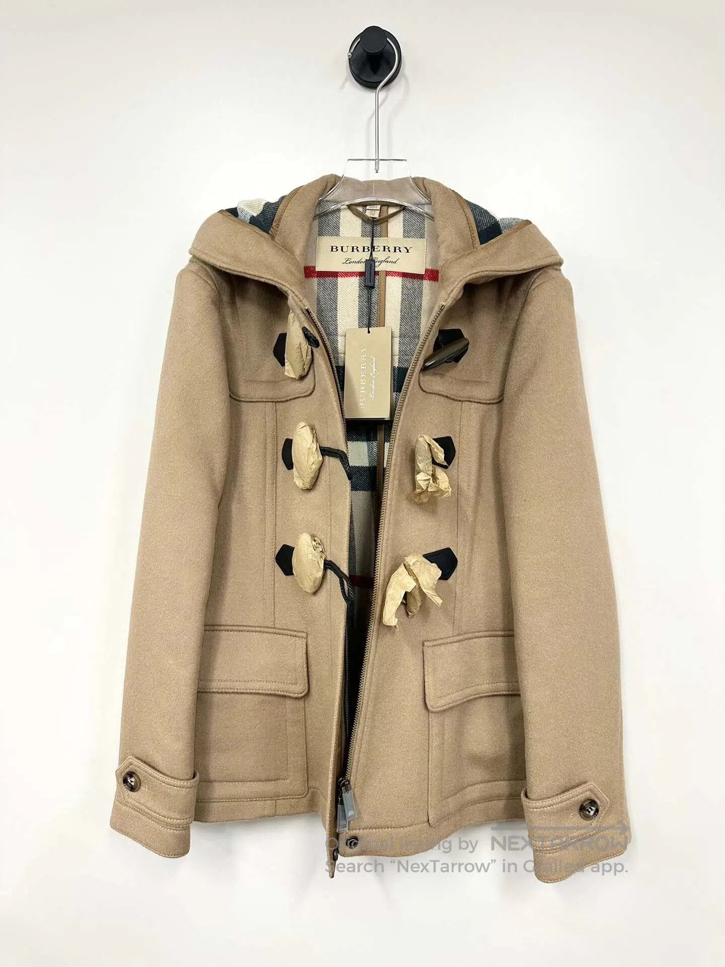 Other Burberry Khaki Horn Button Zip-Up Hooded Coat| Size M / US 6-8 / IT 42-44 - 1 Thumbnail