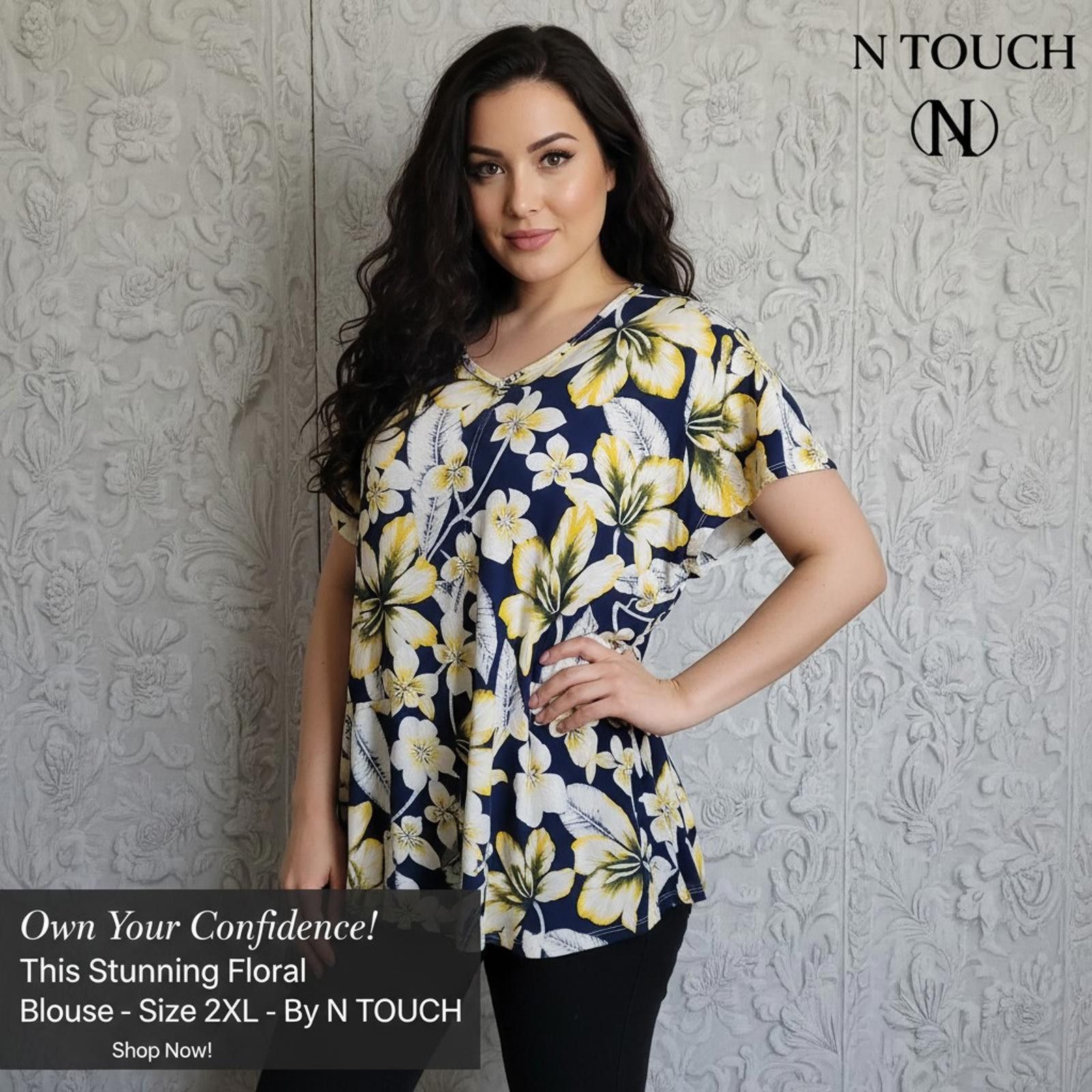 Other N TOUCH Tropical Escape Floral Blouse Size 2XL Size XXL / US 16-18 / IT 52-54 - 2 Thumbnail