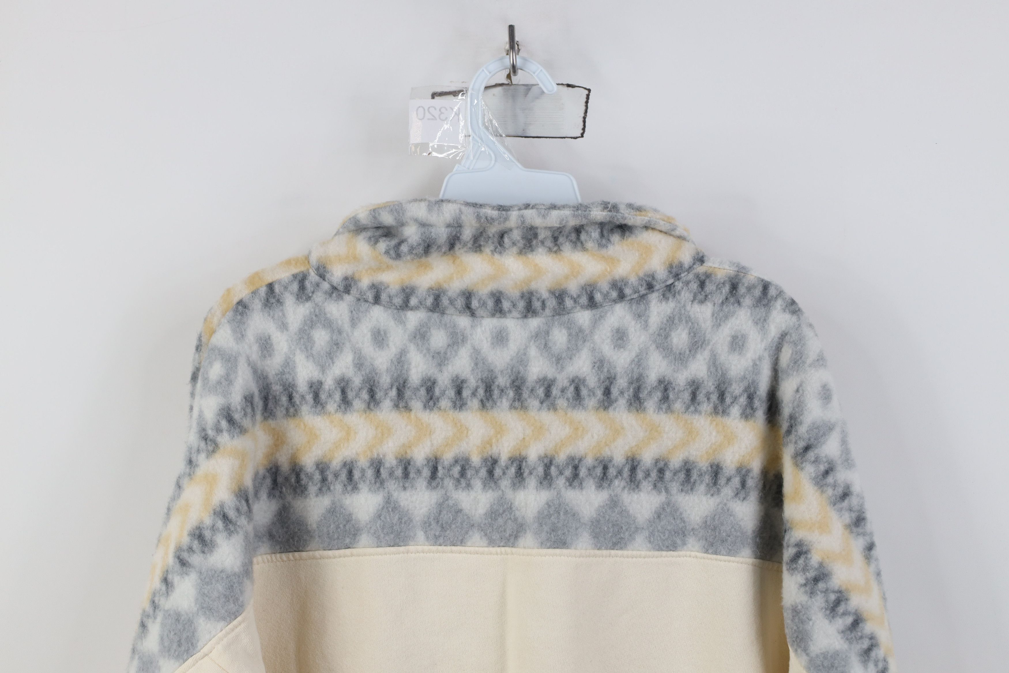 Vintage 90s Streetwear Alaska Half Zip Sweatshirt Cream USA