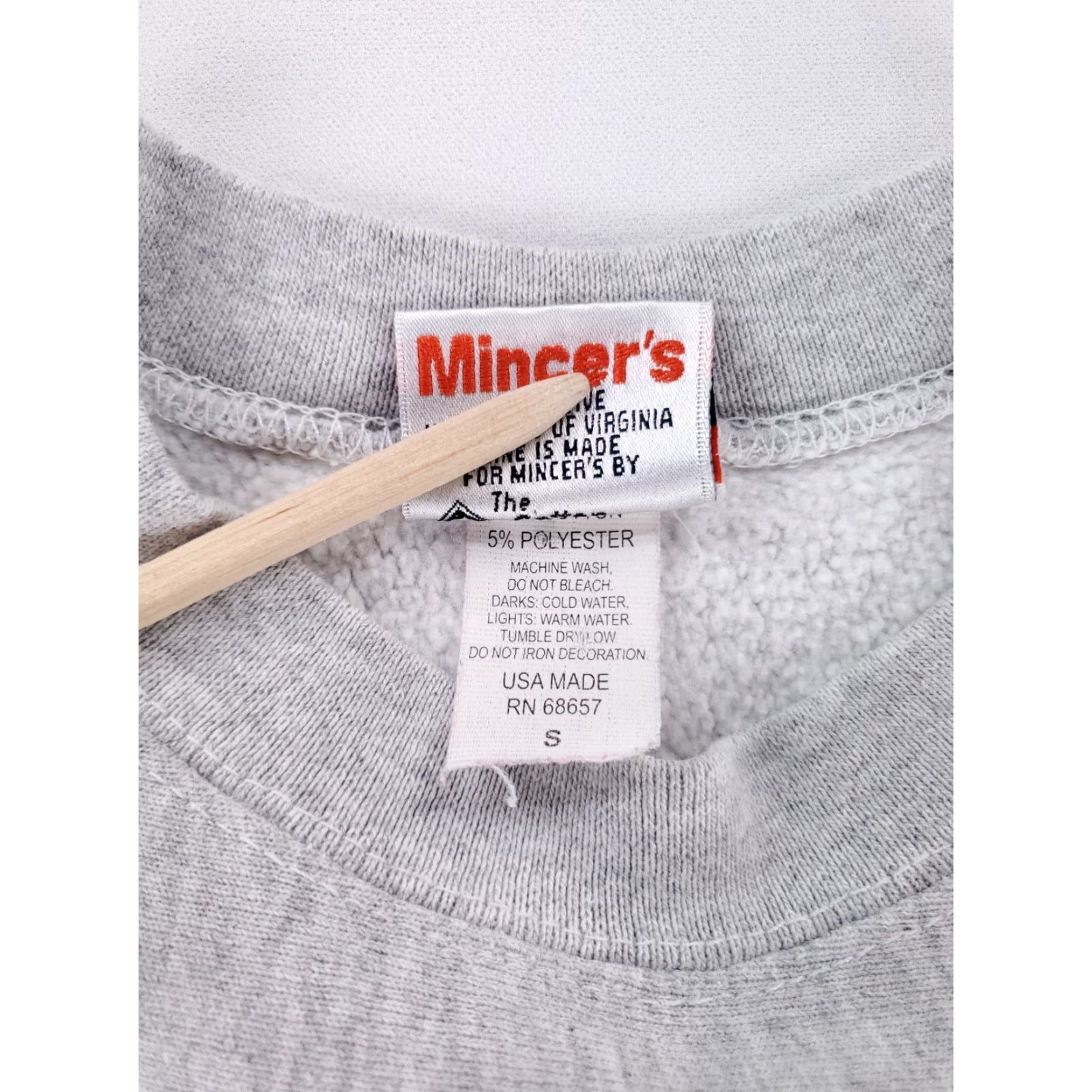 Vintage VINTAGE University of Virginia VTG 90s Sweatshirt Mincers Gray Mens S Pullover USA Spellout Size US S / EU 44-46 / 1 - 5 Thumbnail