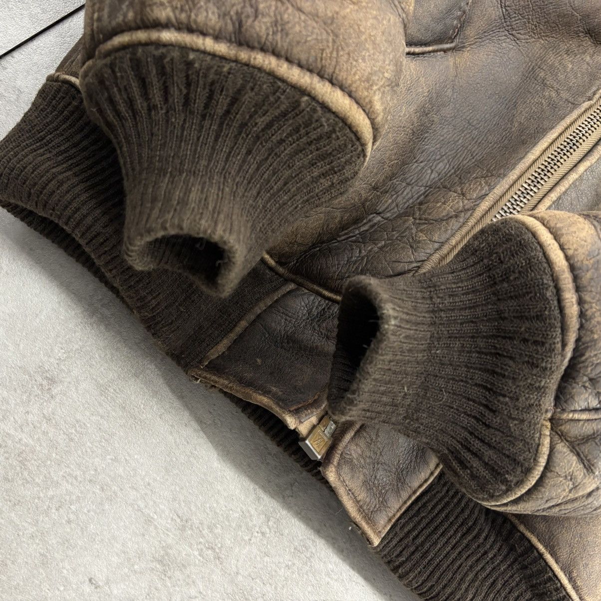 Schott Schott B-6 Sheepskin Flight Jacket – Made in USA (L) Size US L / EU 52-54 / 3 - 7 Thumbnail