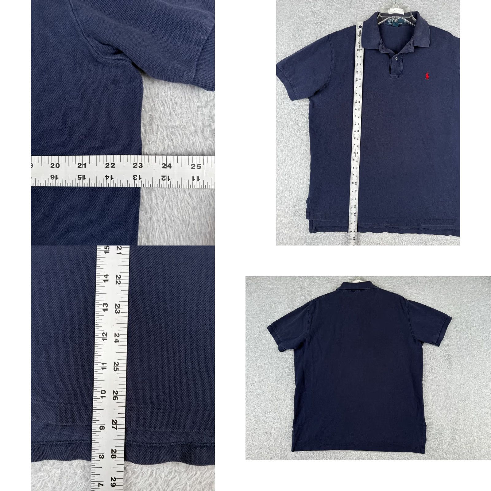 Polo Ralph Lauren VINTAGE Polo Ralph Lauren Shirt Men XL Blue 100% Cotton Knit Short Sleeve Polo Shirt Regular Fit Logo Embroidered Button Collar Size US XL / EU 56 / 4 - 8 Thumbnail