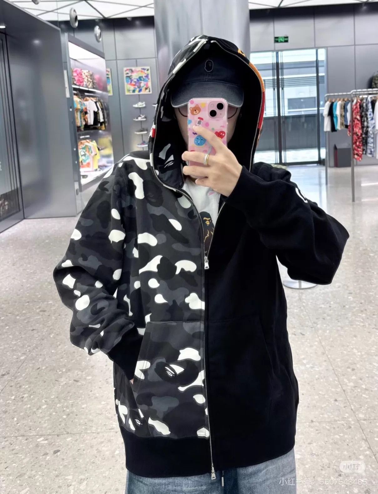 Bape Bape WGM Gray Camo Glow Shark Head Jacket XXL Size US XXL / EU 58 / 5 - 8 Thumbnail