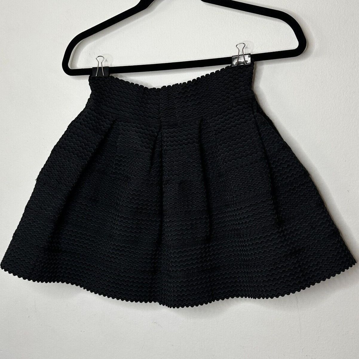 Other NWT L'Atiste Textured Mini Skirt Pleated Panel Structured M Size 30" / US 8 / IT 44 - 4 Thumbnail
