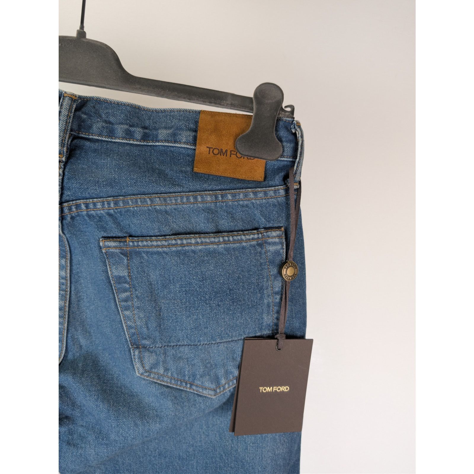 Tom Ford o1rshd1 Straight Fit Denim Jeans in Navy Blue Size US 38 / EU 54 - 14 Thumbnail