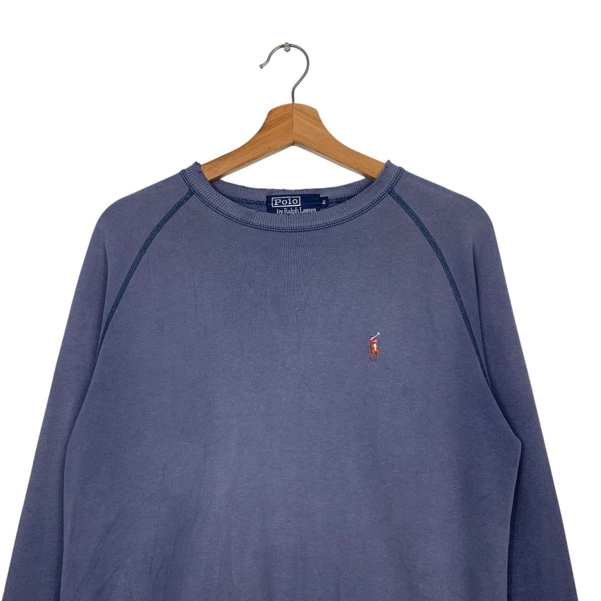 Polo Ralph Lauren Polo Ralph Lauren Faded Blue Crewneck Sweatshirts #1701-C76 Size US S / EU 44-46 / 1 - 2 Thumbnail