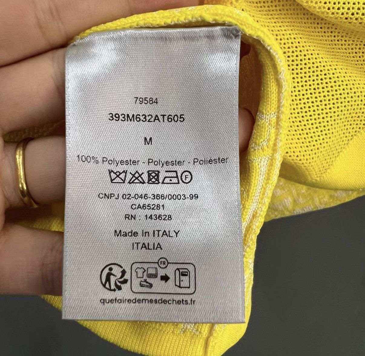 Dior Dior Yellow Monogram Embossed Long Sleeve Top J41 Size US M / EU 48-50 / 2 - 3 Thumbnail