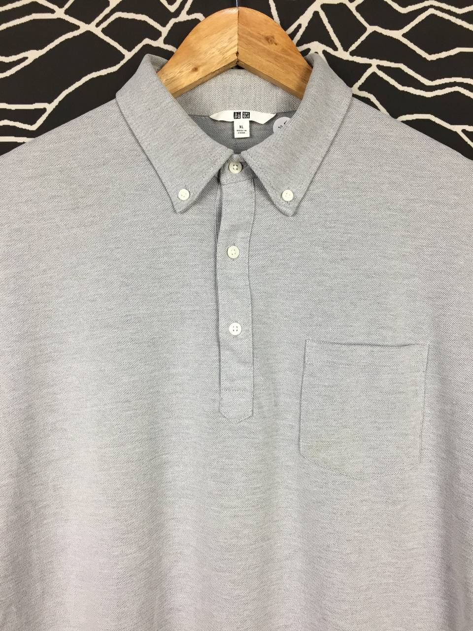 Japanese Brand × Uniqlo Uniqlo Plain Pocket Button Down Collared Polo Tee Size US XL / EU 56 / 4 - 3 Thumbnail
