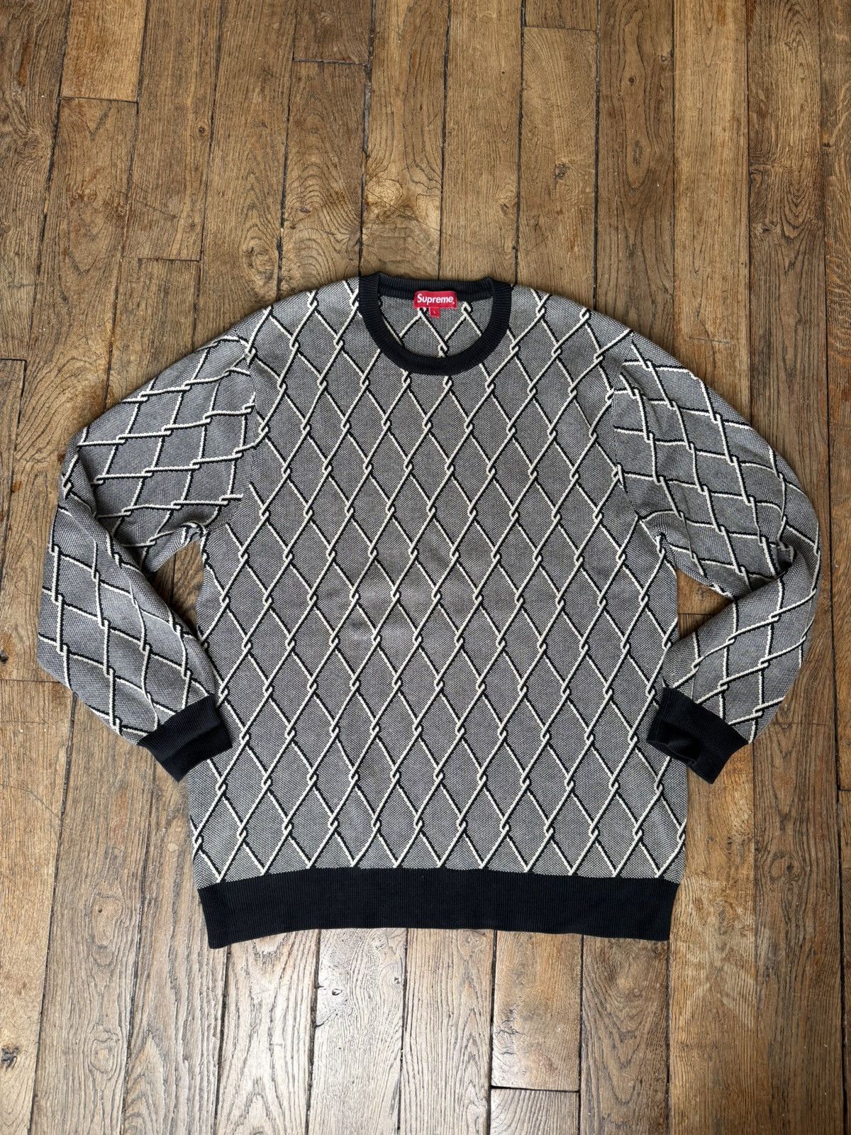 Supreme Supreme Chain Link Sweater FW14 Size US L / EU 52-54 / 3 - 8 Thumbnail