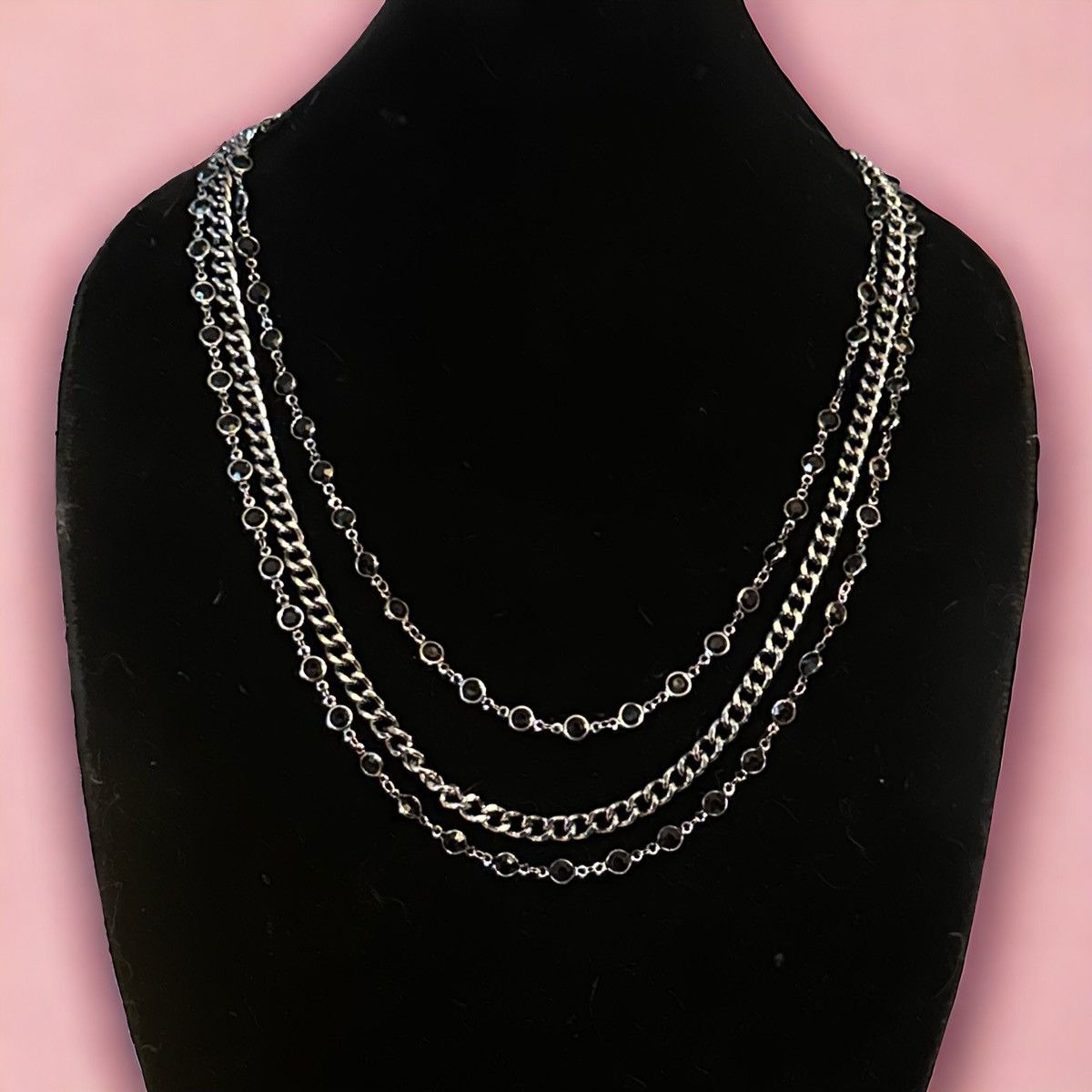 Vera Wang Simply Vera Vera Wang multi strand bezeled stone necklace Size ONE SIZE - 1 Thumbnail