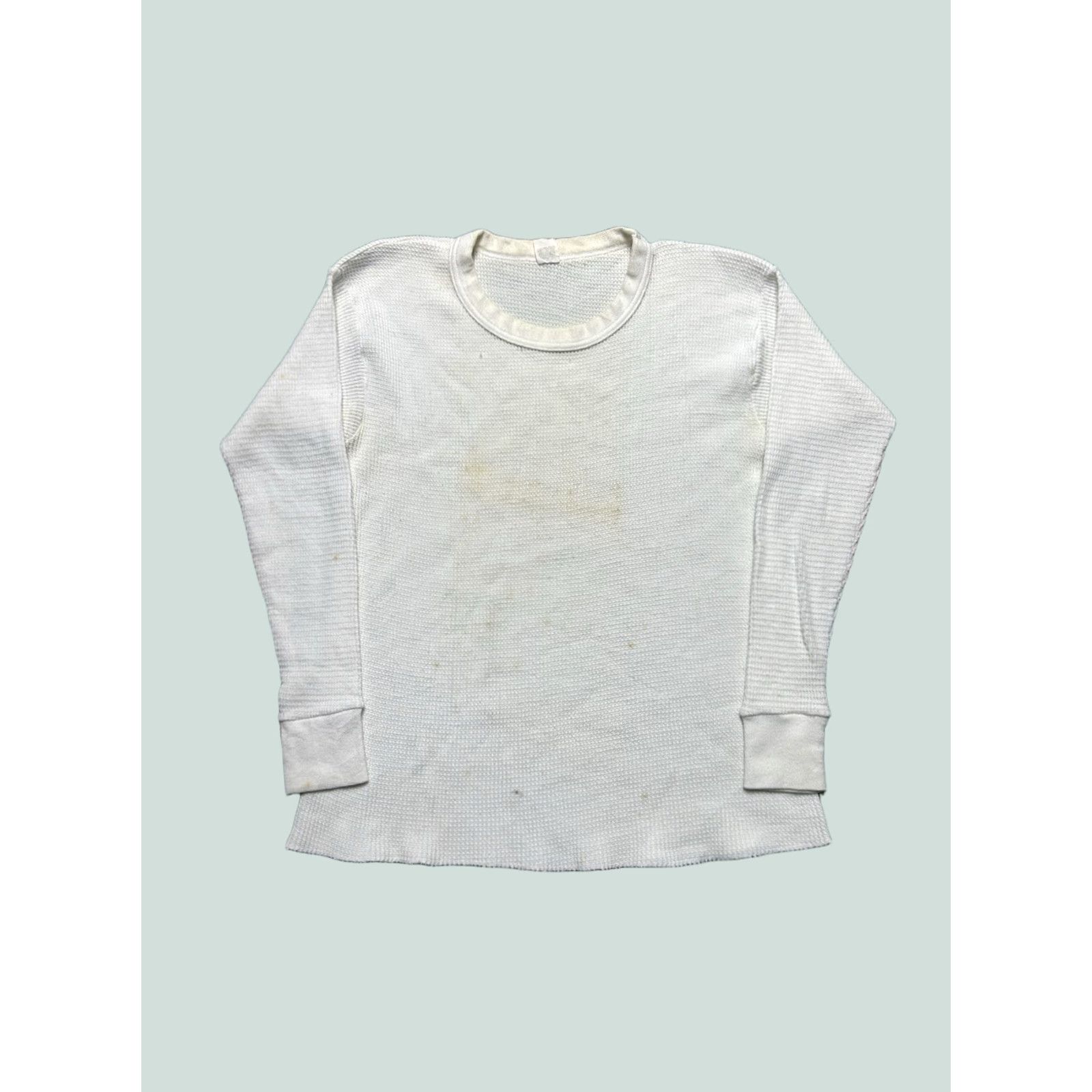Vintage VINTAGE 70s 80s waffle knit thermal shirt blank white base layer women’s XL Shirt Womens XL White waffle knit thermal shirt Size XL / US 12-14 / IT 48-50 - 1 Thumbnail