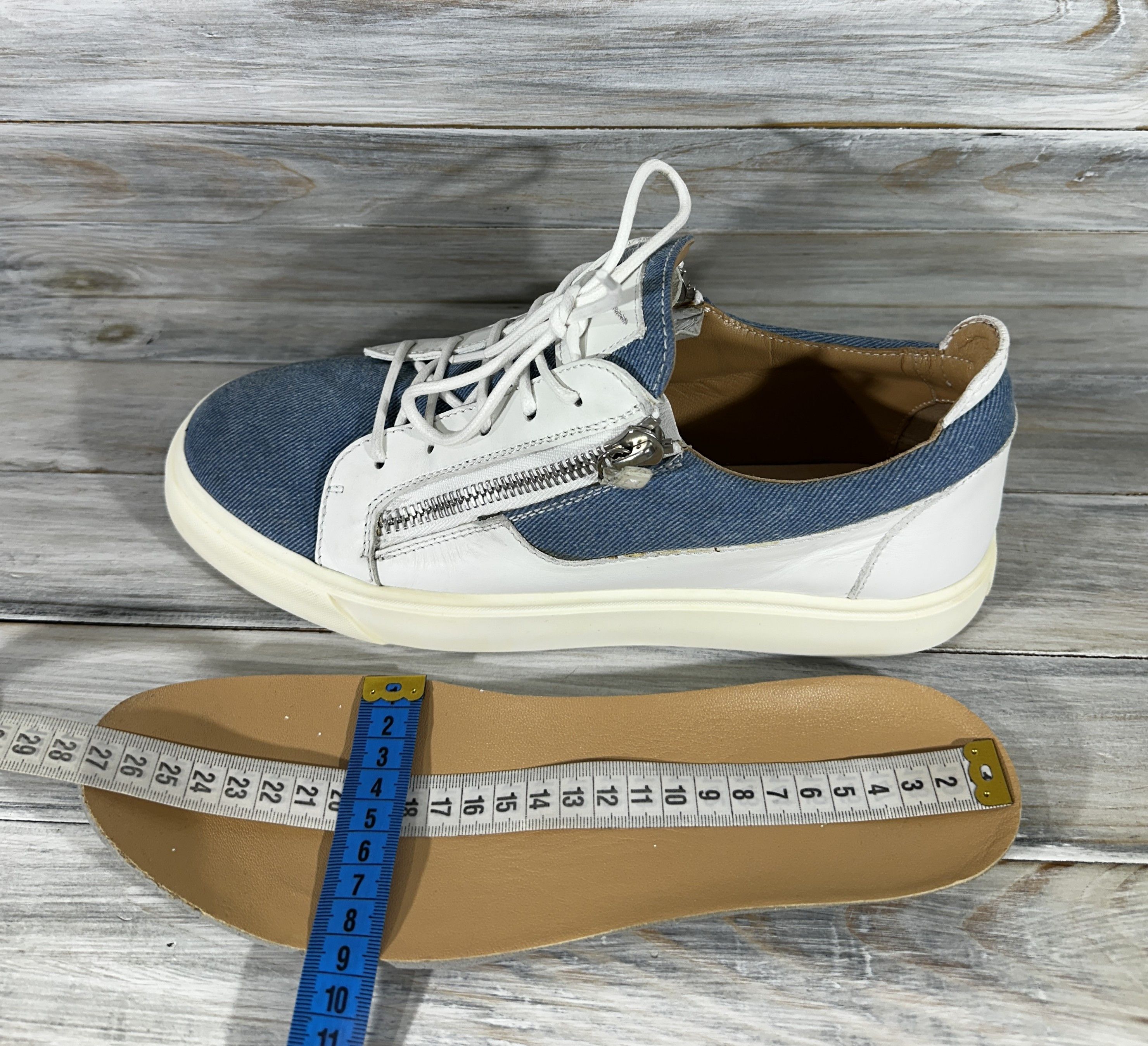 Giuseppe Zanotti Giuseppe Zanotti FRANKIE Denim Low-Top Sneakers MadeInItaly Size US 9 / EU 42 - 12 Thumbnail
