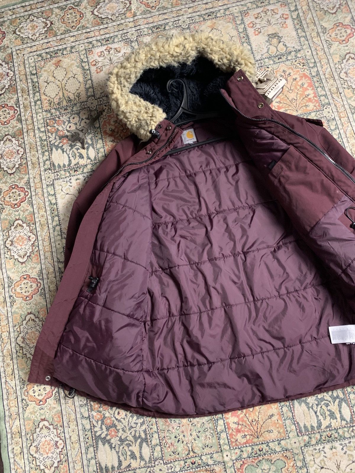Carhartt × Carhartt Wip Carhartt Burgundy Parka jacket Size US M / EU 48-50 / 2 - 7 Thumbnail