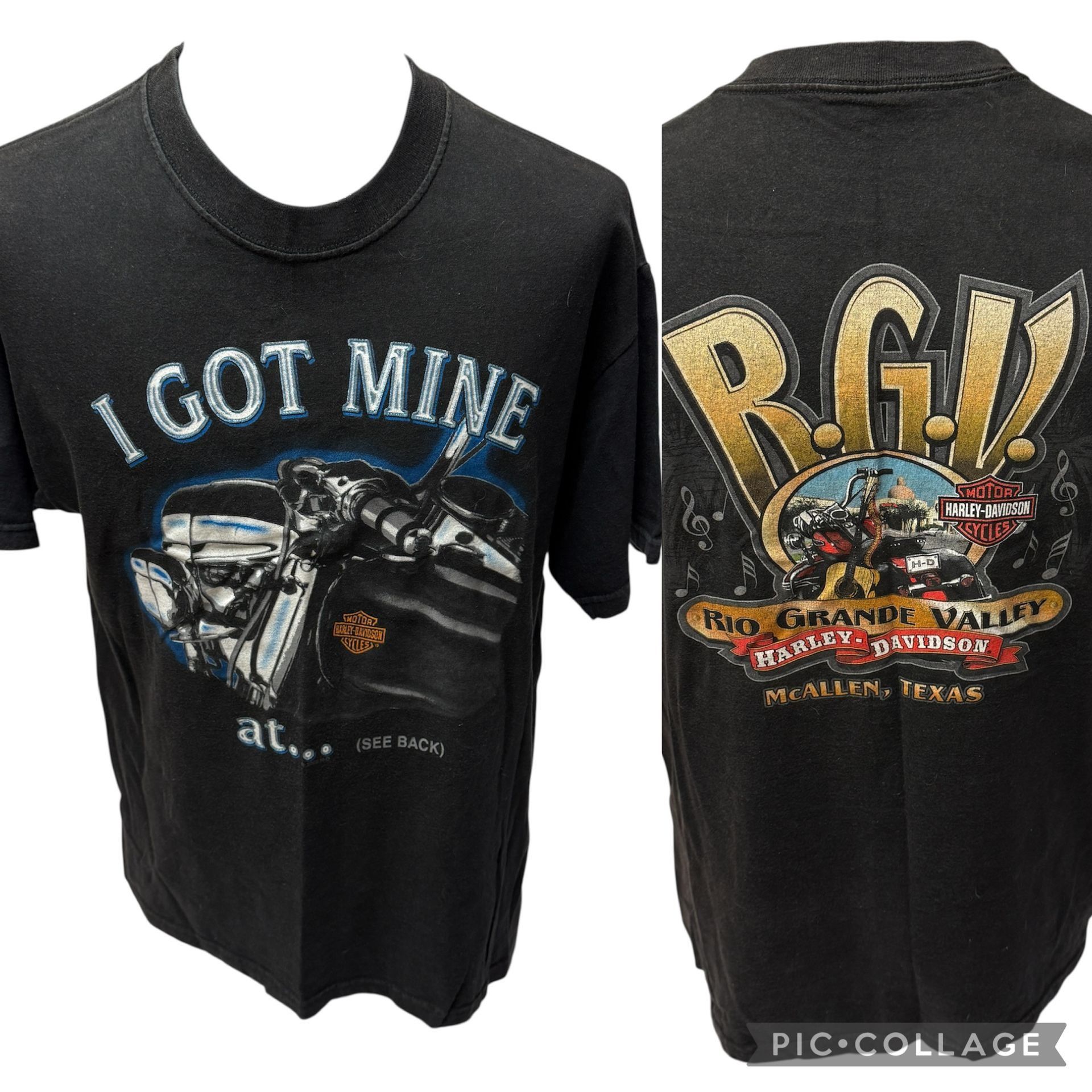 Harley Davidson H-D Motorcycle RGV I Got Mine RIO GRANDE Valley Texas Biker Size US L / EU 52-54 / 3 - 1 Thumbnail