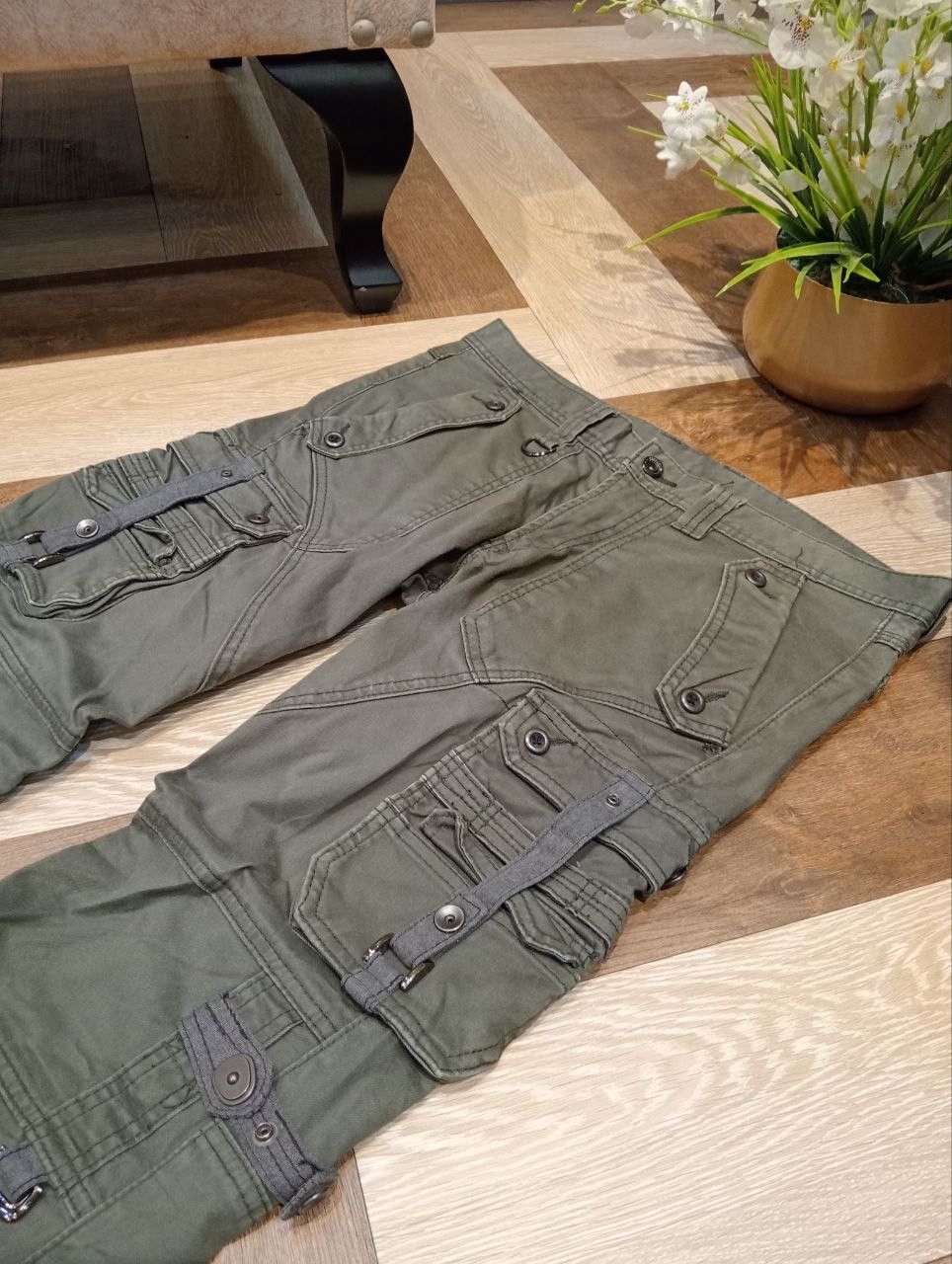 HIDEAWAYS JAPANESE HIDEAWAYS NICOLE MULTIPOCKET BANDAGE FLARED PANTS Size US 35 - 5 Thumbnail